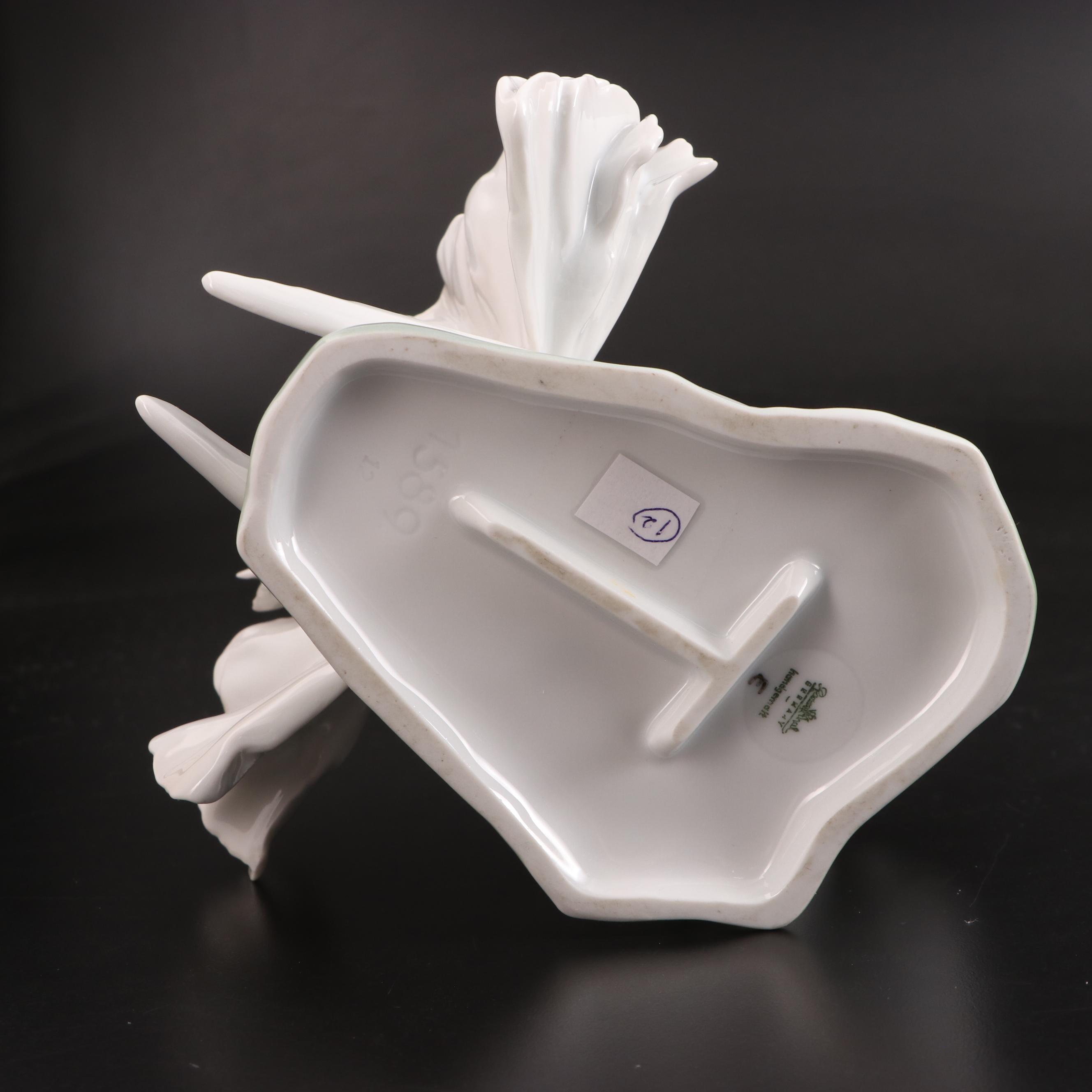 Rosenthal Porcelain Dove and Waterford Crystal Cross Figurines