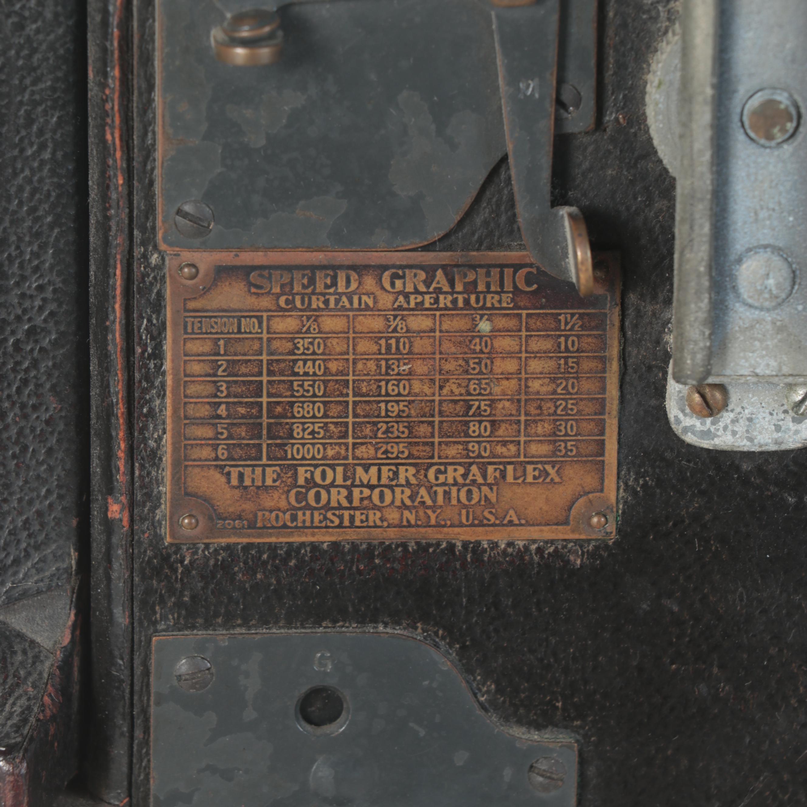 Folmer Graflex Speed Graphic Camera,  Kodak Anastigmat Lens, Ansco Tripod Stand