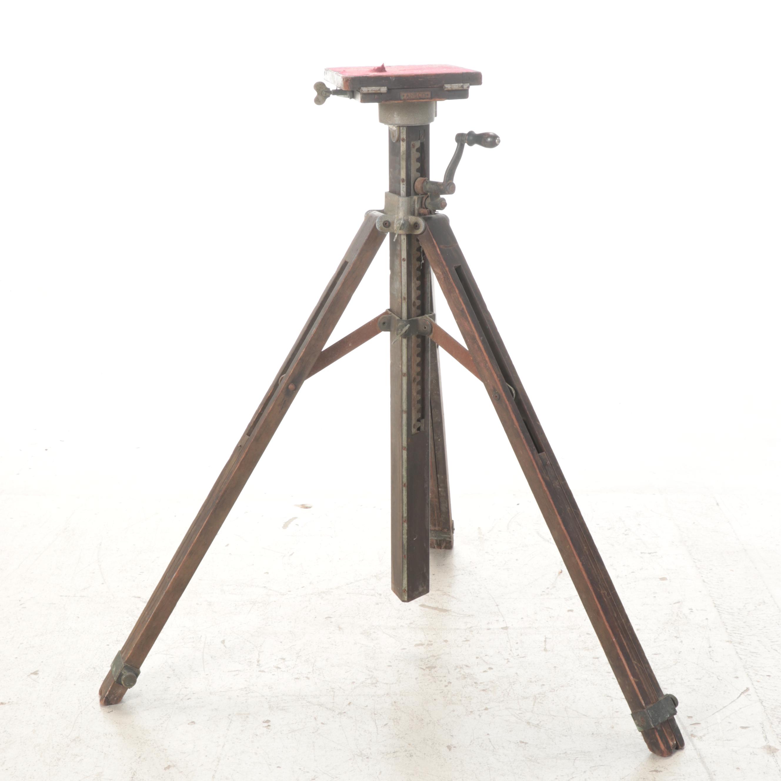 Folmer Graflex Speed Graphic Camera,  Kodak Anastigmat Lens, Ansco Tripod Stand