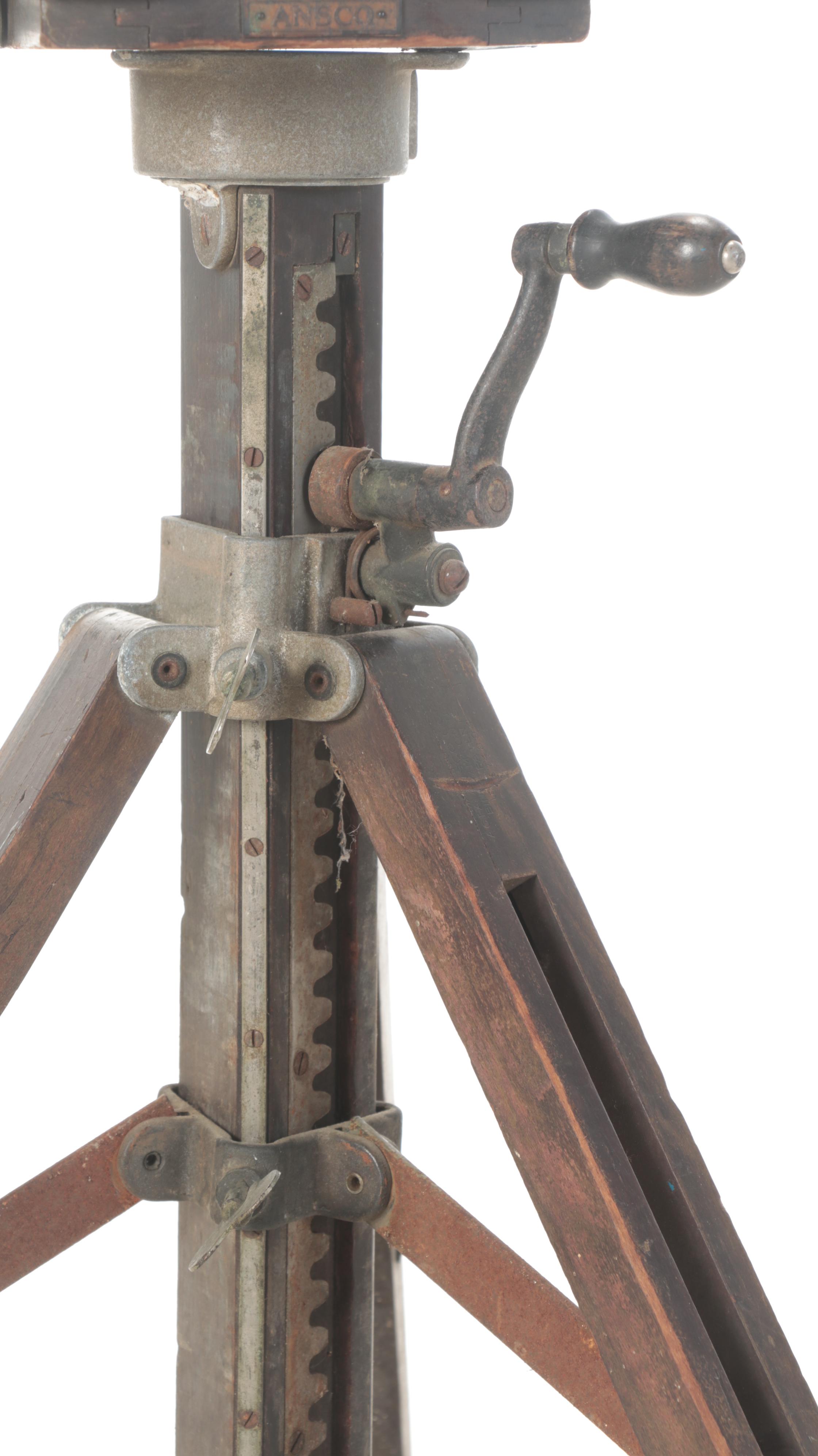 Folmer Graflex Speed Graphic Camera,  Kodak Anastigmat Lens, Ansco Tripod Stand