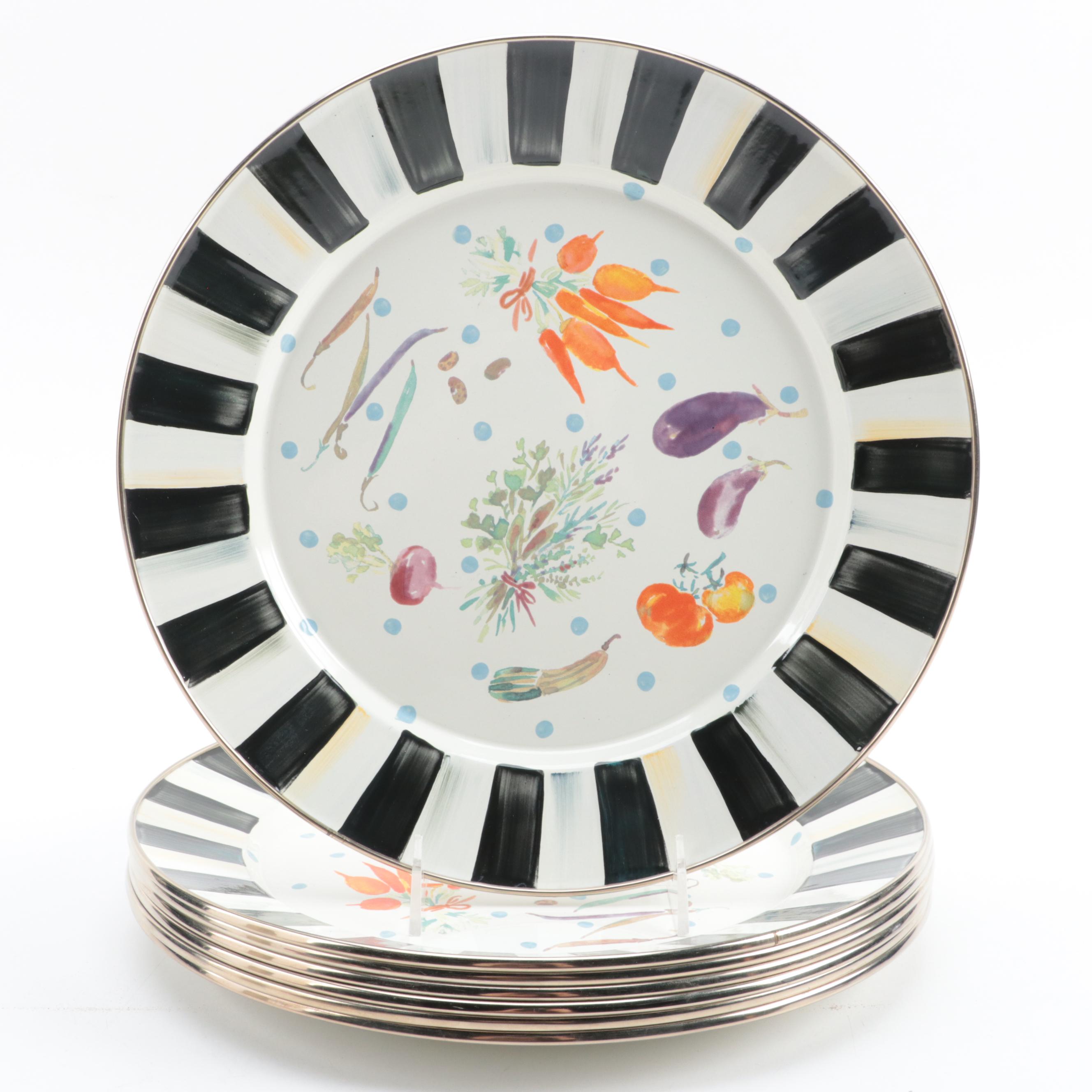 MacKenzie-Childs Vegetable Garden Enameled Plates
