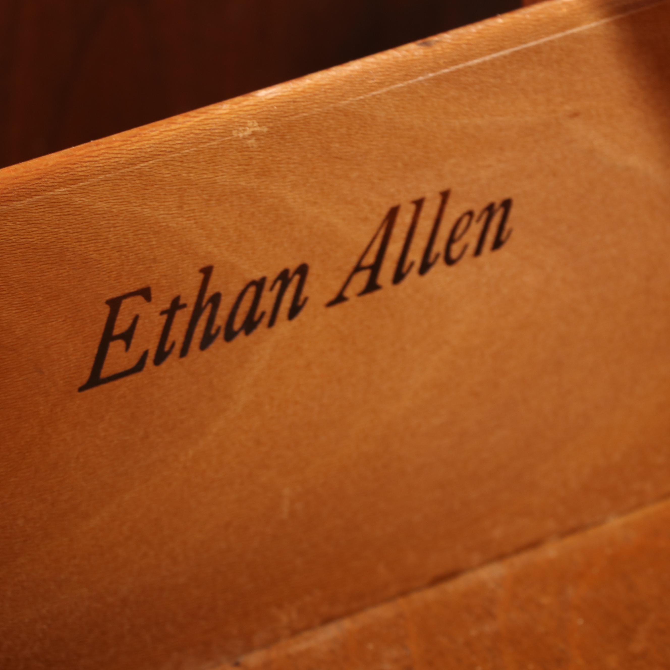 Two Ethan Allen Early American Style Maple Library Bookcases, Late 20th Century