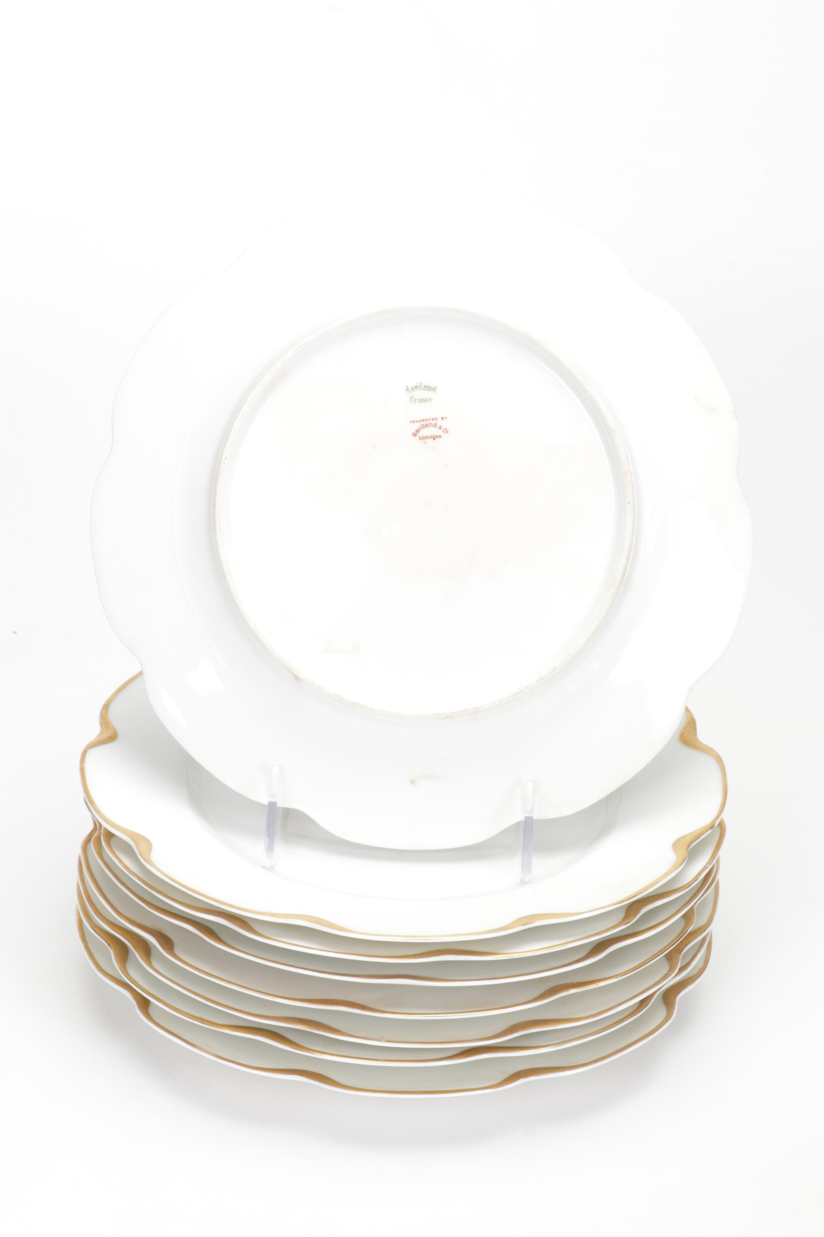 Haviland "Silver Anniversary" and "Wedding Ring" Gilt Porcelain Dinnerware