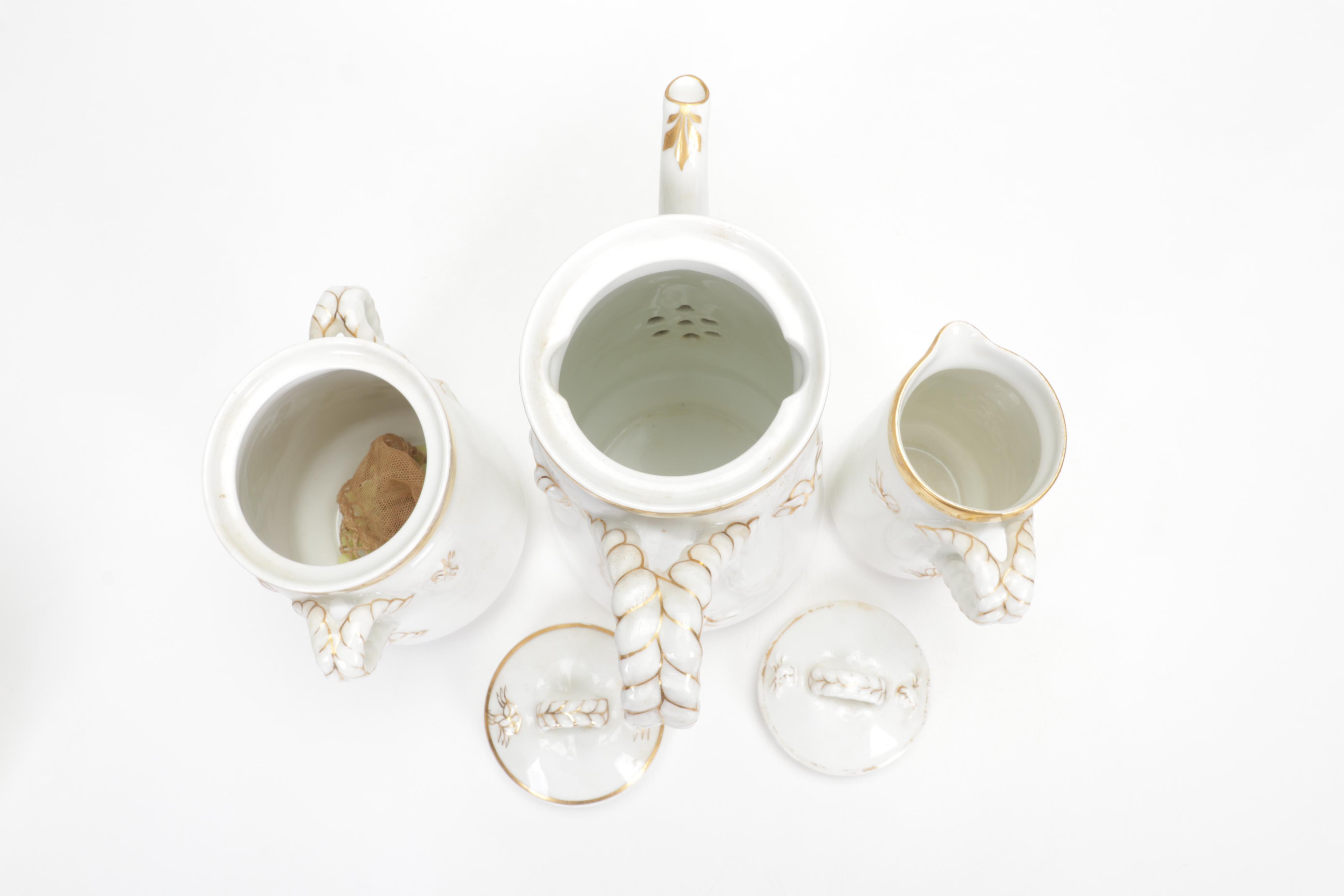 Haviland "Silver Anniversary" and "Wedding Ring" Gilt Porcelain Dinnerware