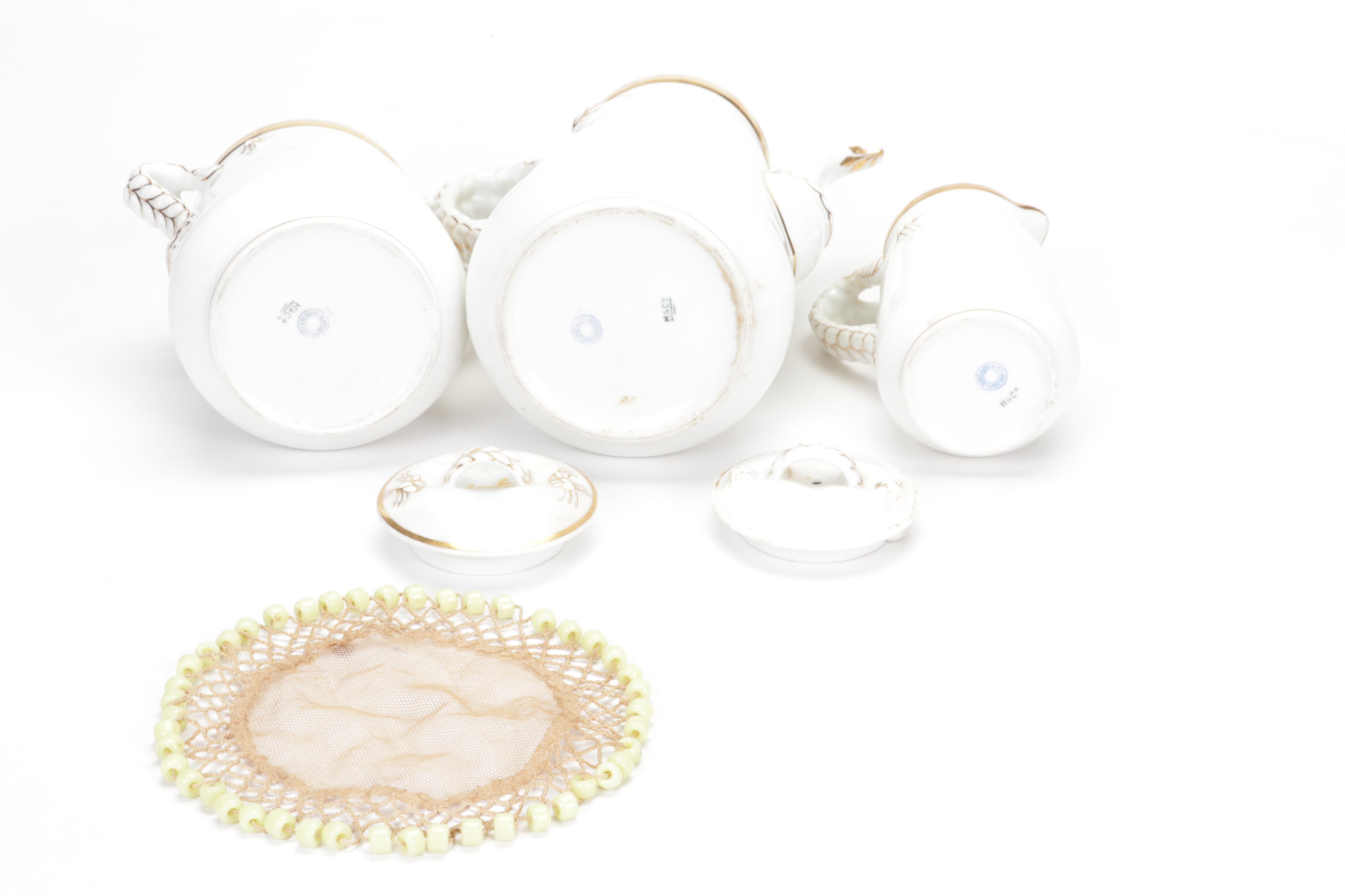 Haviland "Silver Anniversary" and "Wedding Ring" Gilt Porcelain Dinnerware