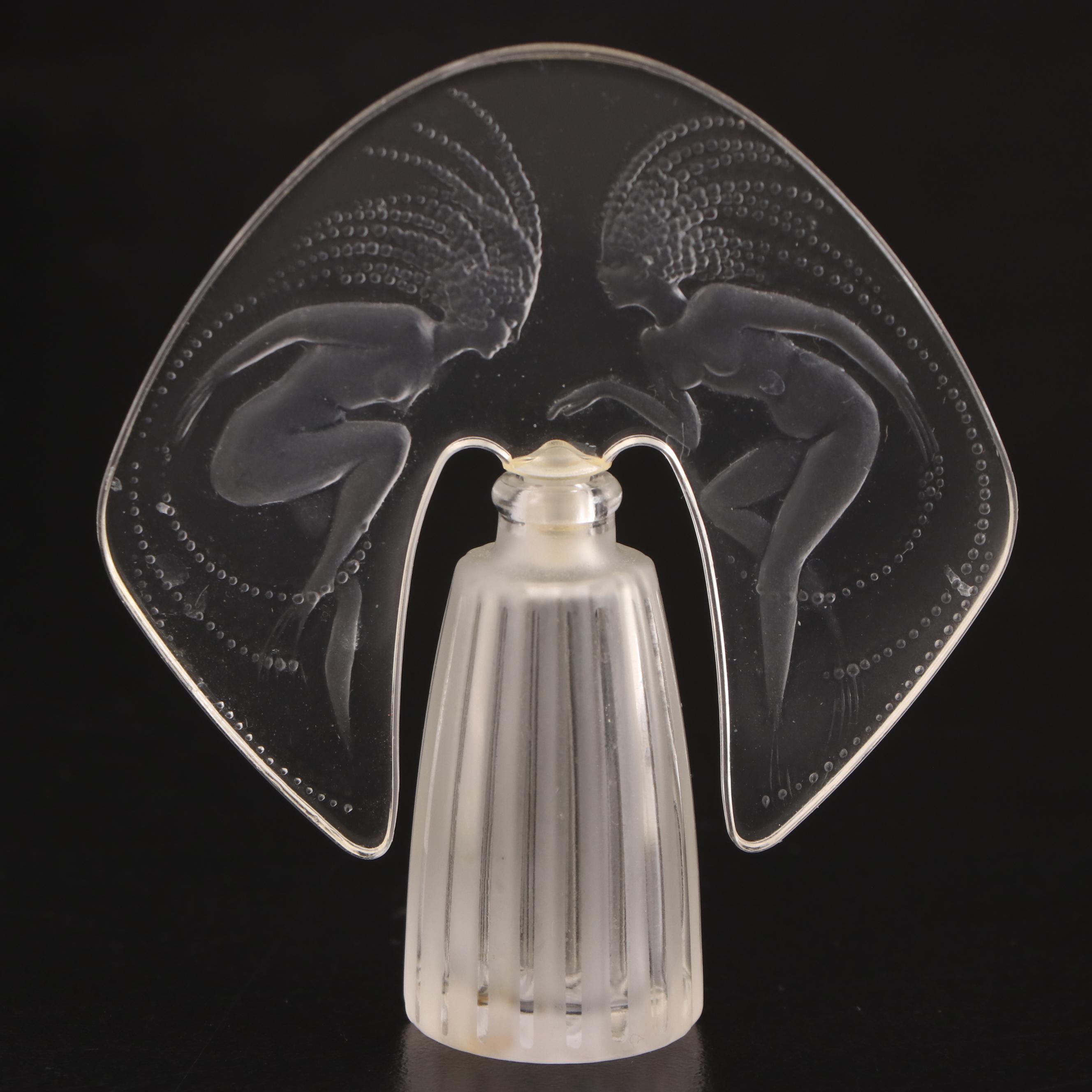 Lalique Art Deco Style Glass and Acrylic Perfume Bottles