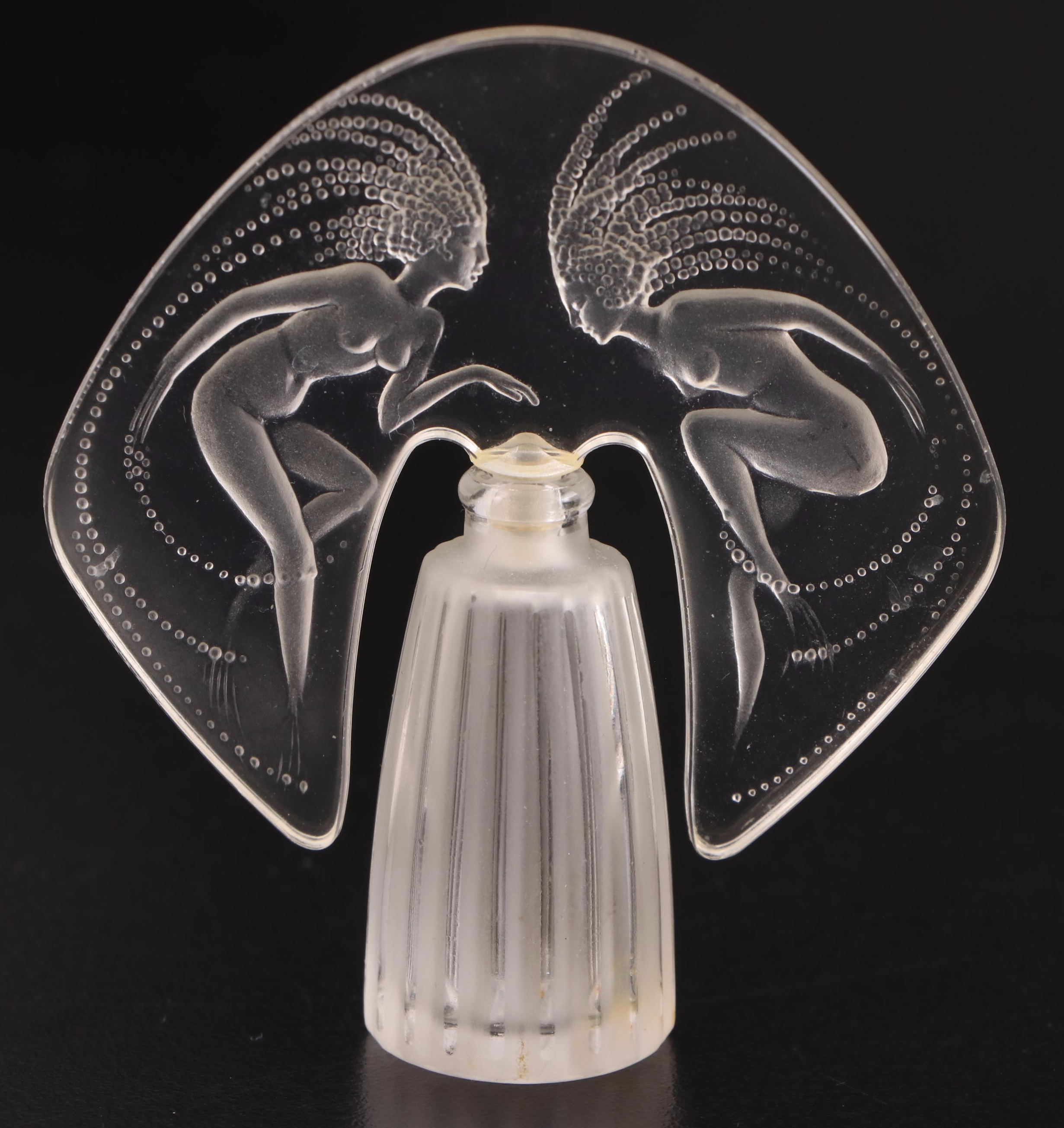 Lalique Art Deco Style Glass and Acrylic Perfume Bottles