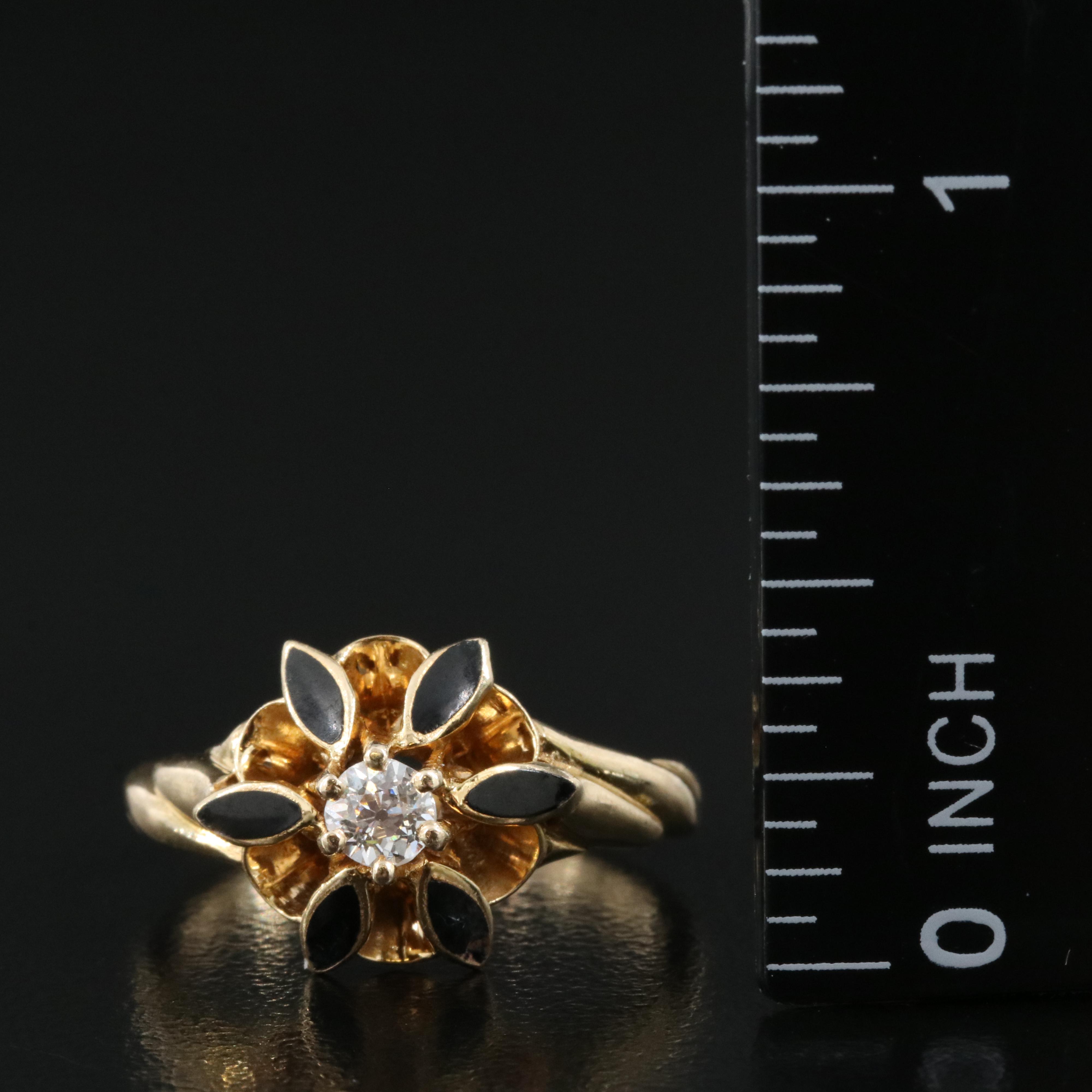 14K 0.16 CT Diamond Ring