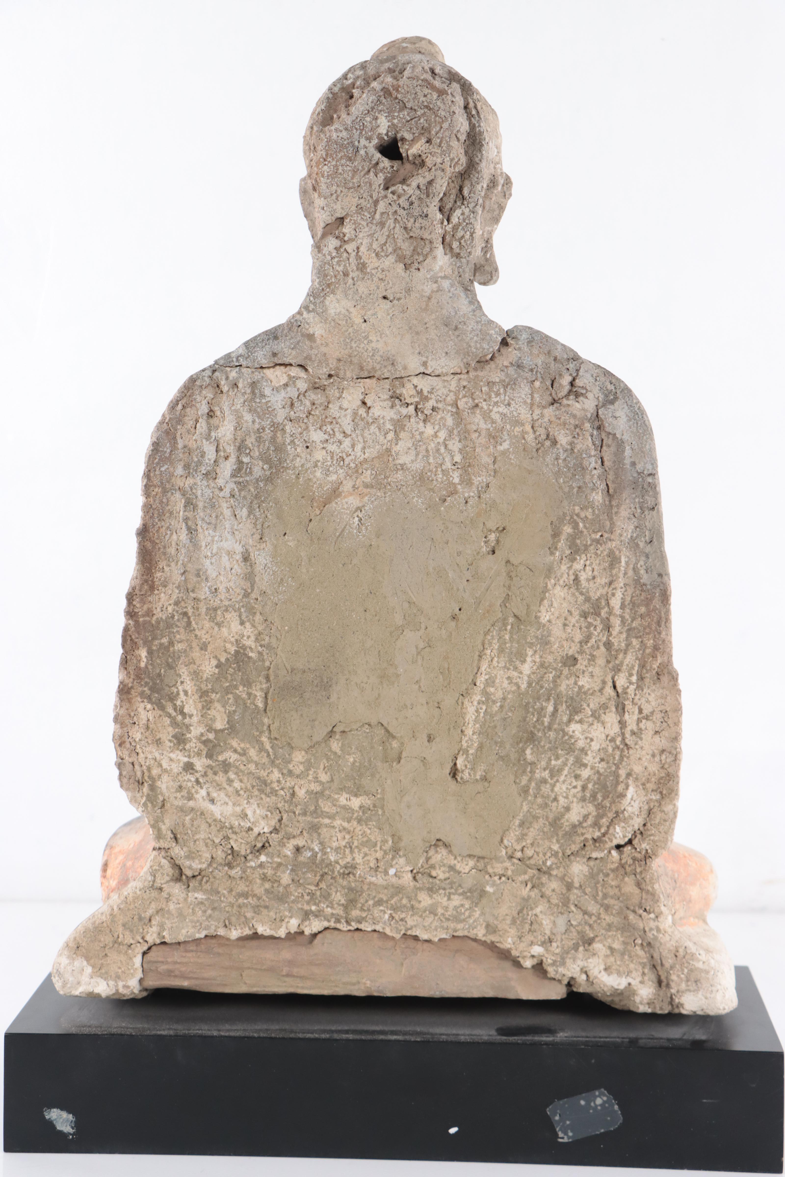 Gandharan Stucco Seated Buddha, 3rd-5th Century