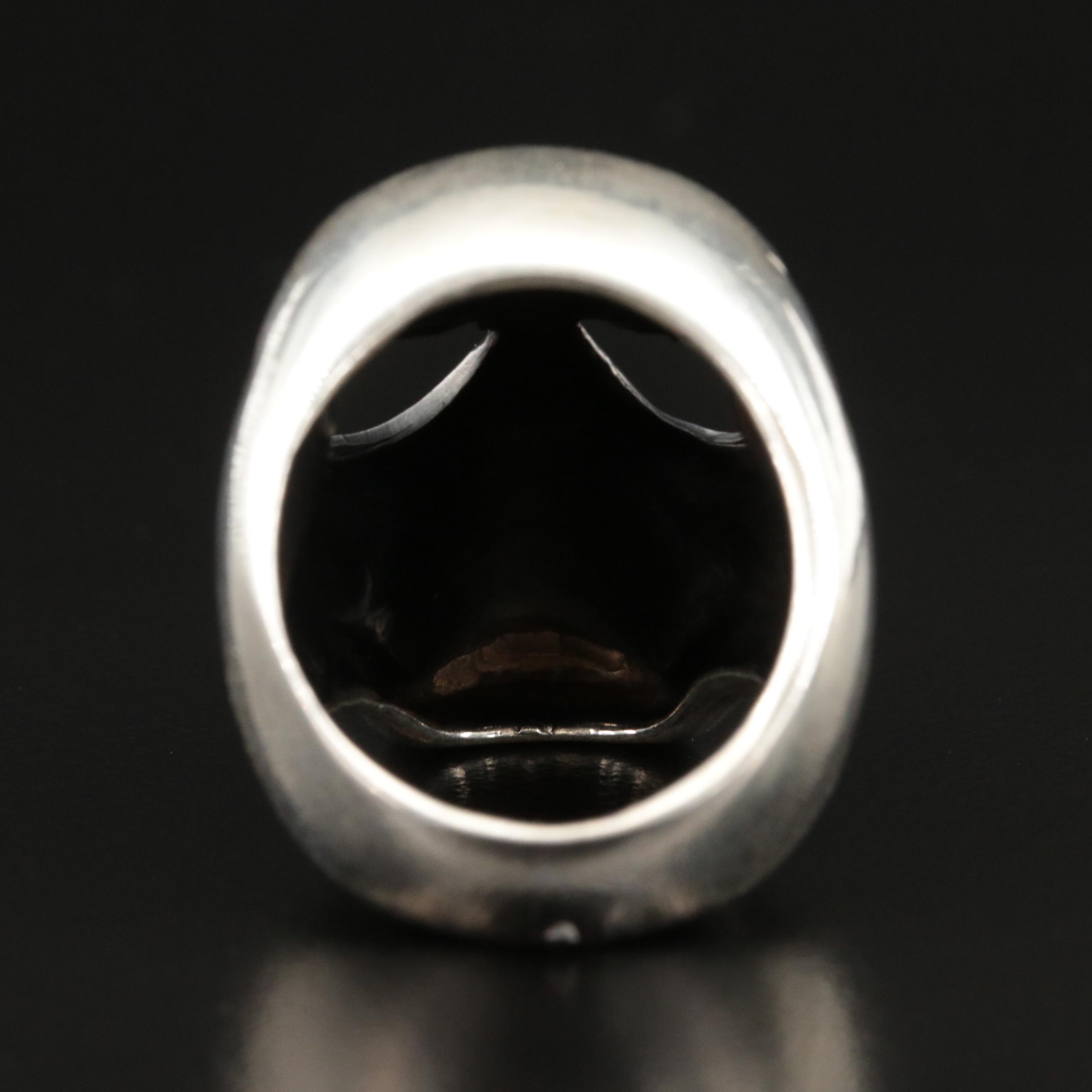 Sterling Skull Head Ring