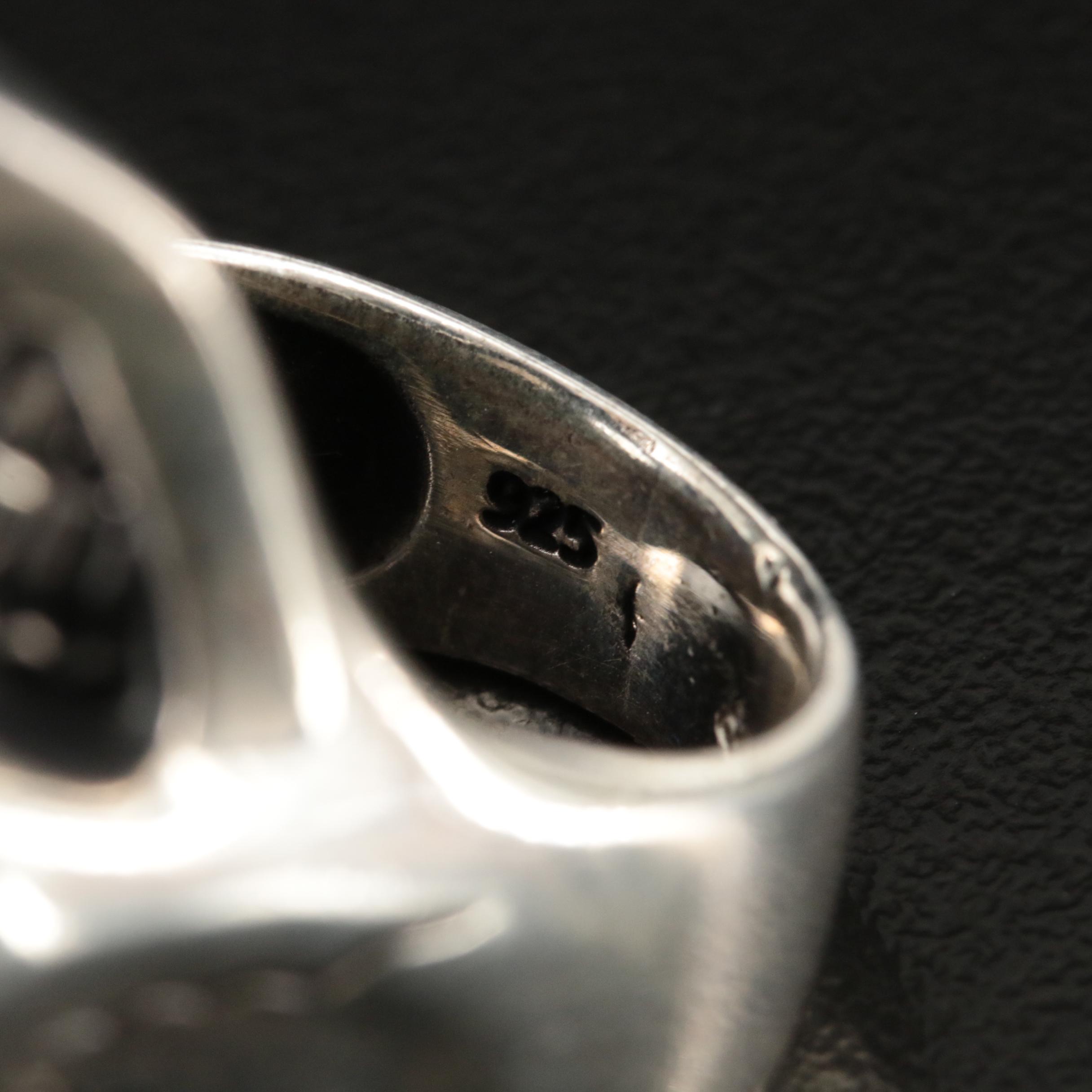Sterling Skull Head Ring