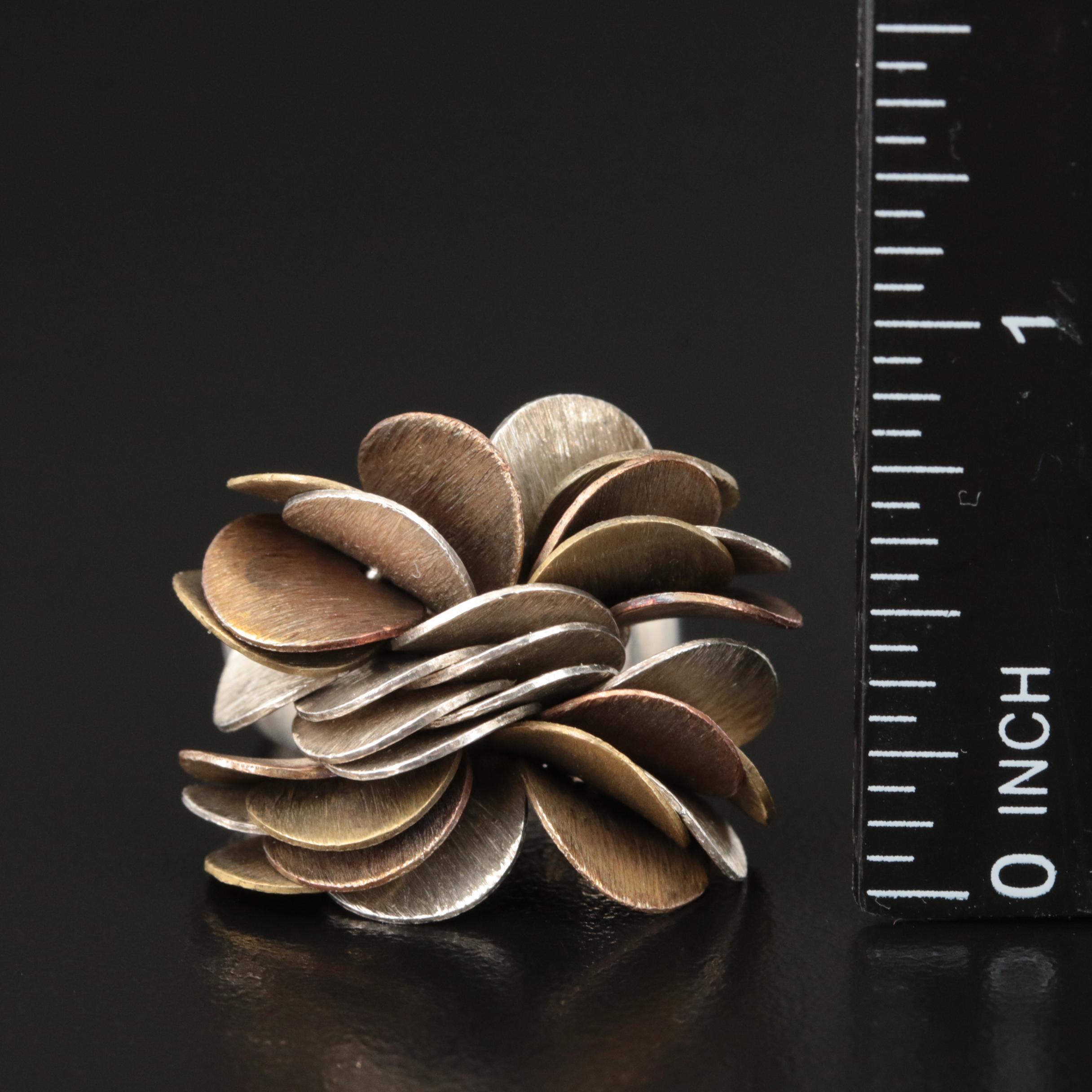 Silpada Sterling Disc Cluster Ring