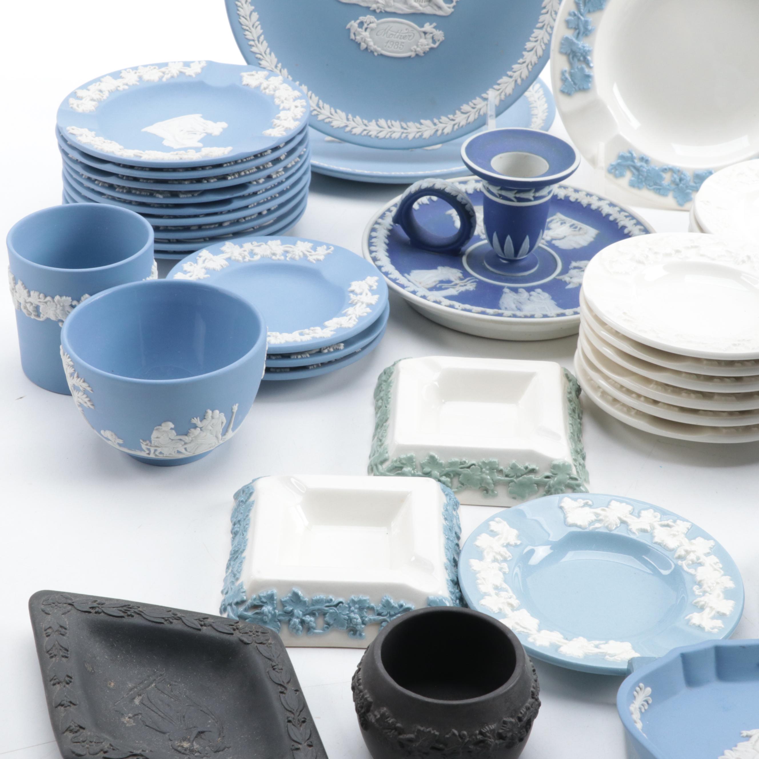 Wedgwood Jasperware with Queensware and Other Tableware, 20th Century