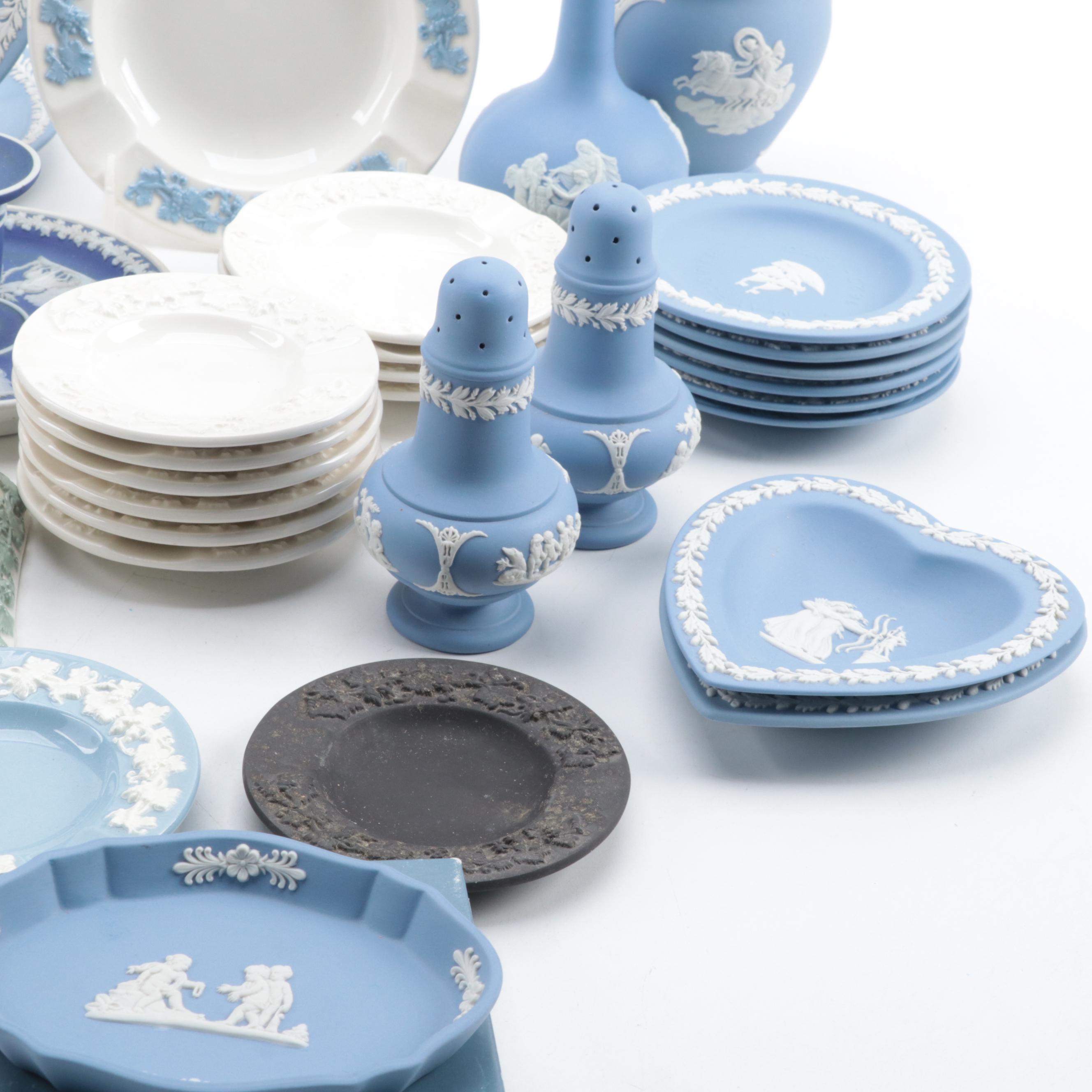Wedgwood Jasperware with Queensware and Other Tableware, 20th Century