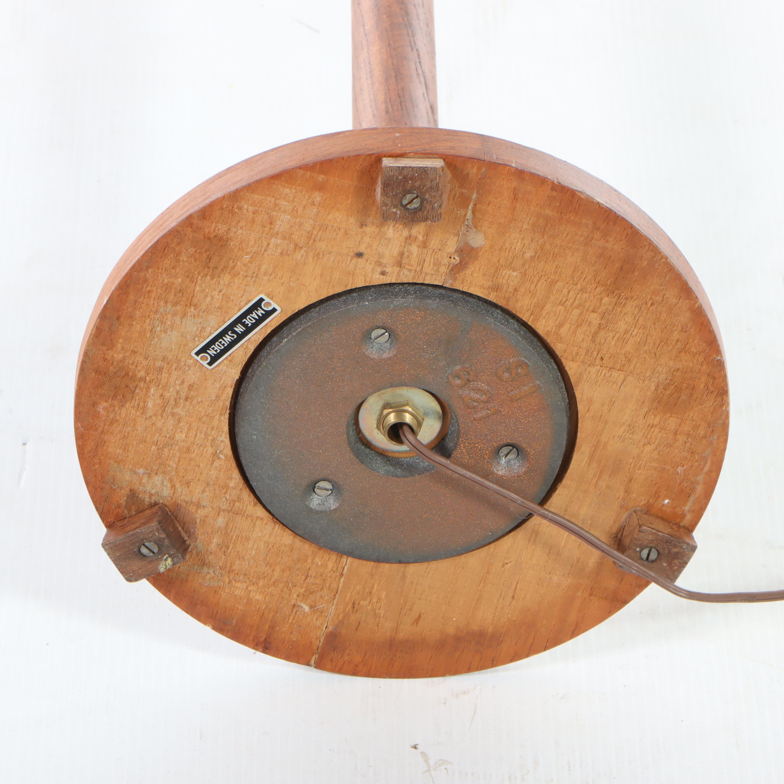 Swedish Wooden Floor Lamp With Square Shade, Contemporary