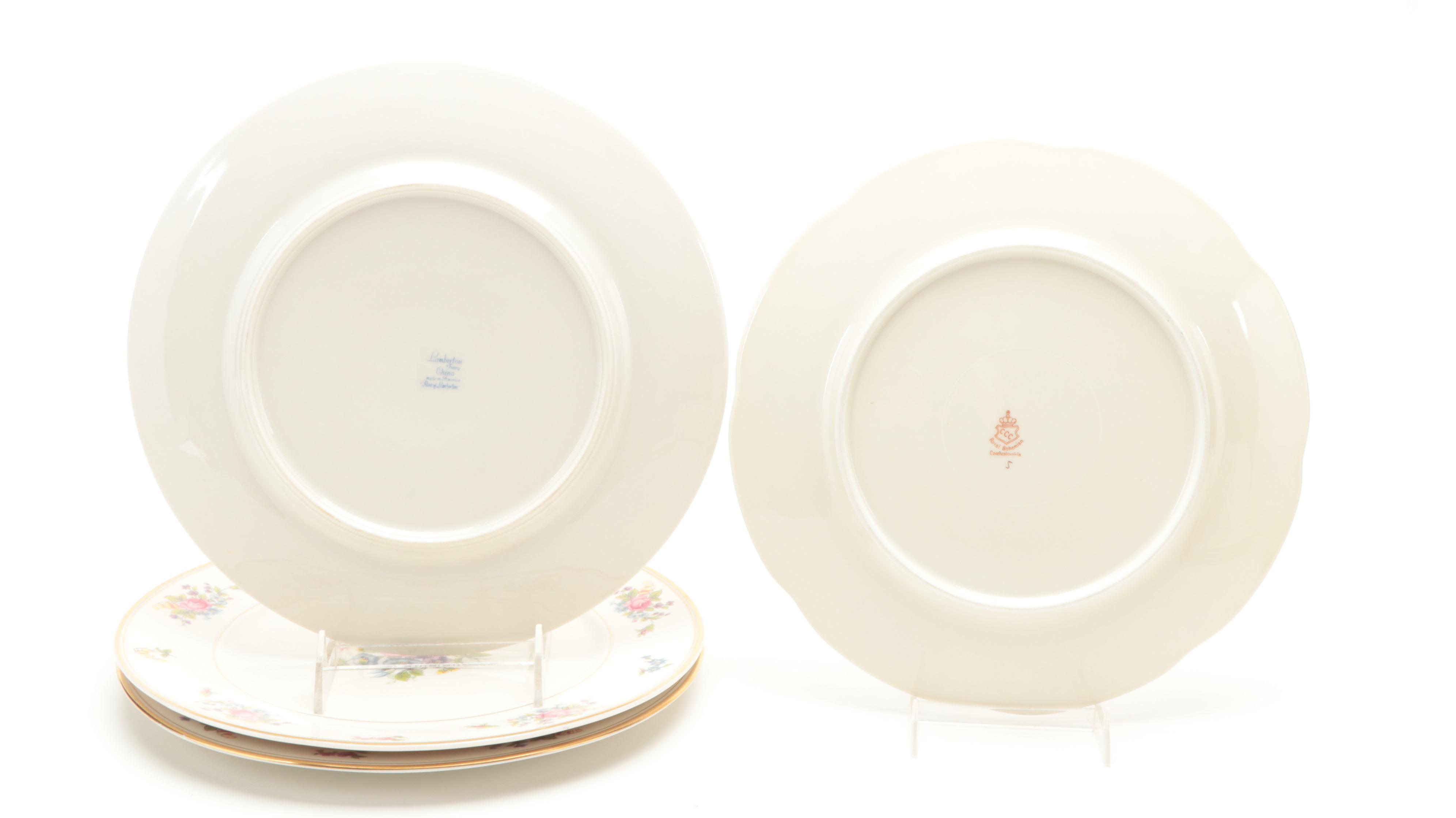 Lamberton "Rose of Lamberton" Porcelain Dinnerware, Mid-20th Century