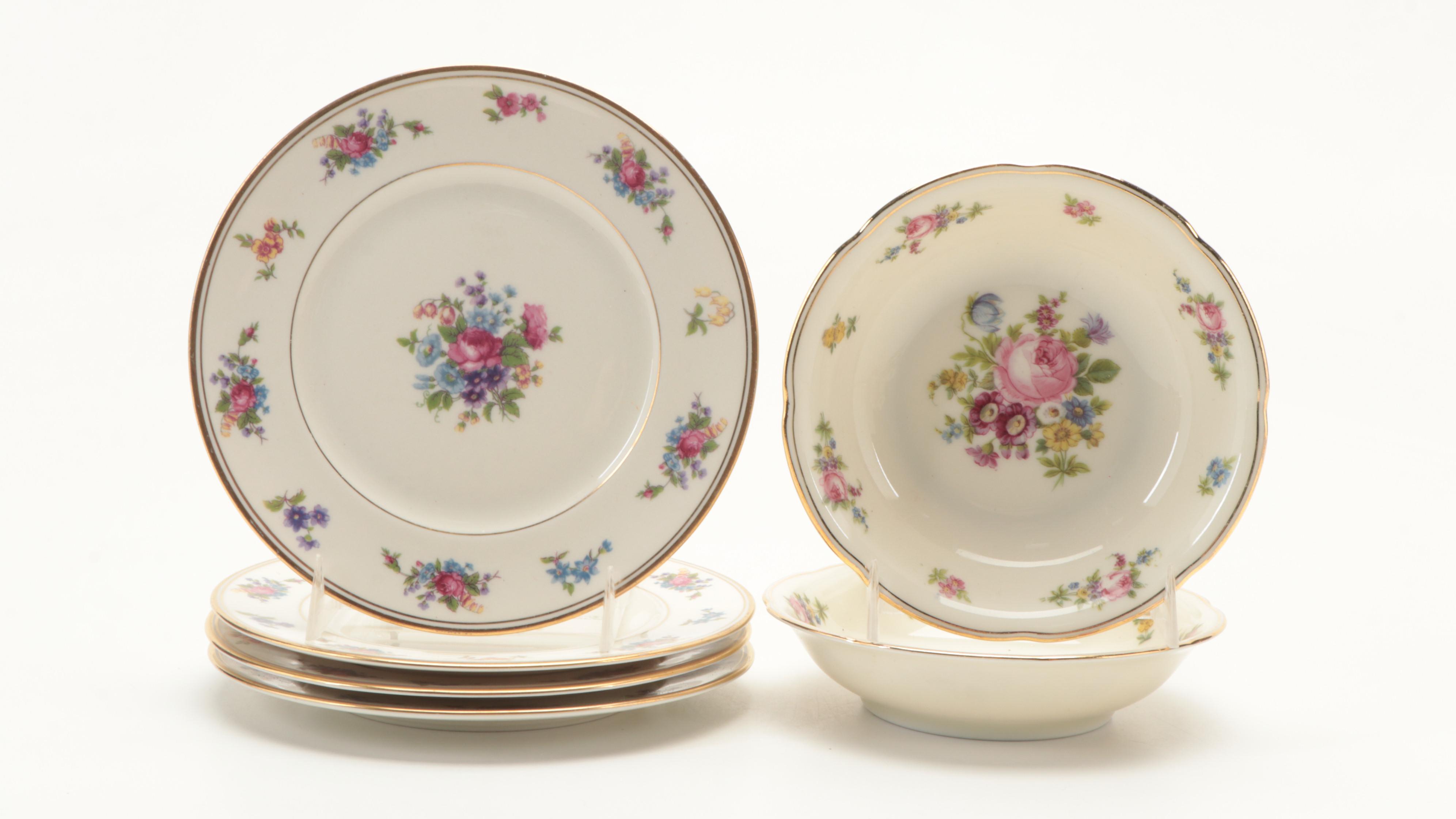 Lamberton "Rose of Lamberton" Porcelain Dinnerware, Mid-20th Century