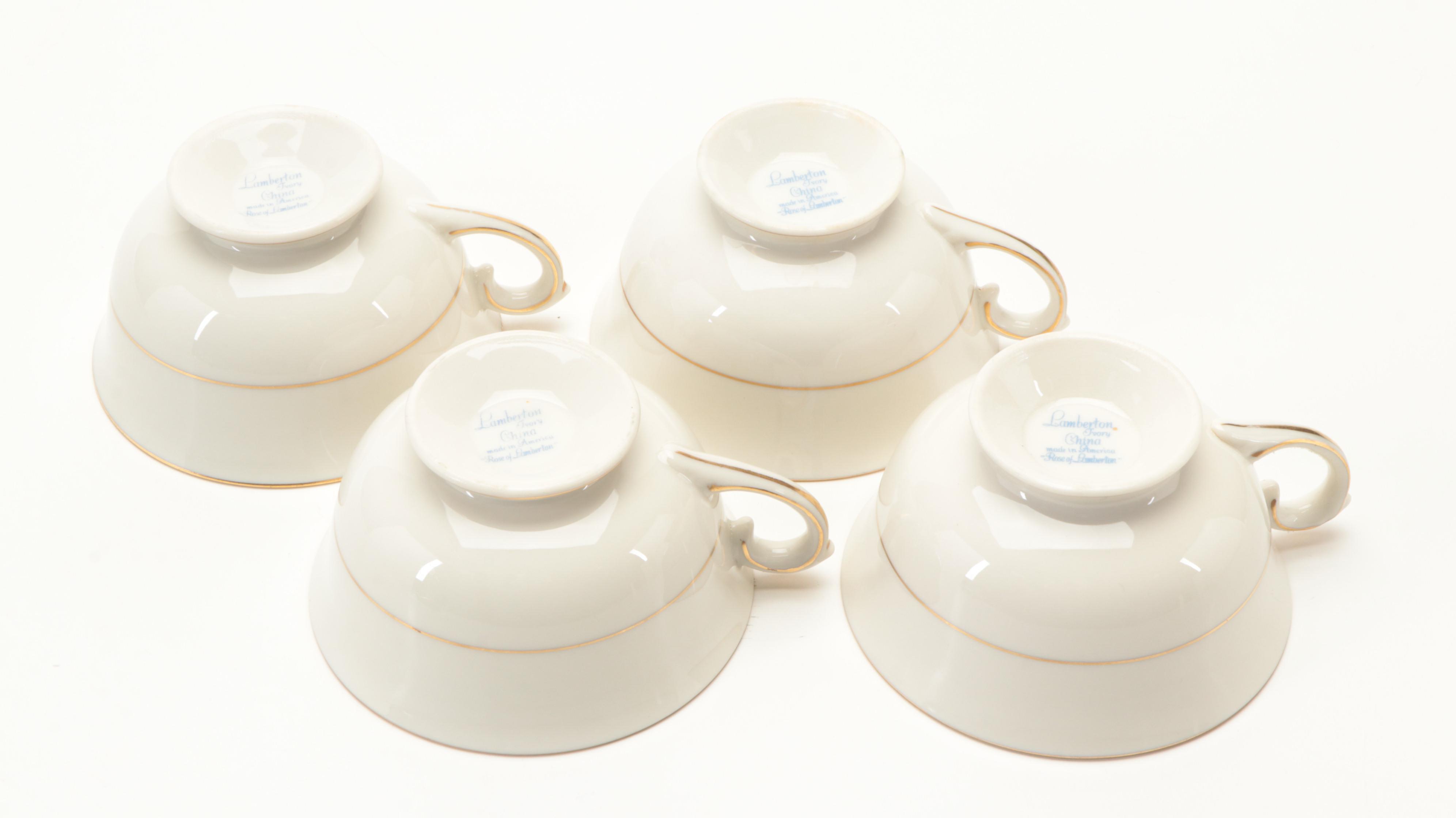 Lamberton "Rose of Lamberton" Porcelain Dinnerware, Mid-20th Century