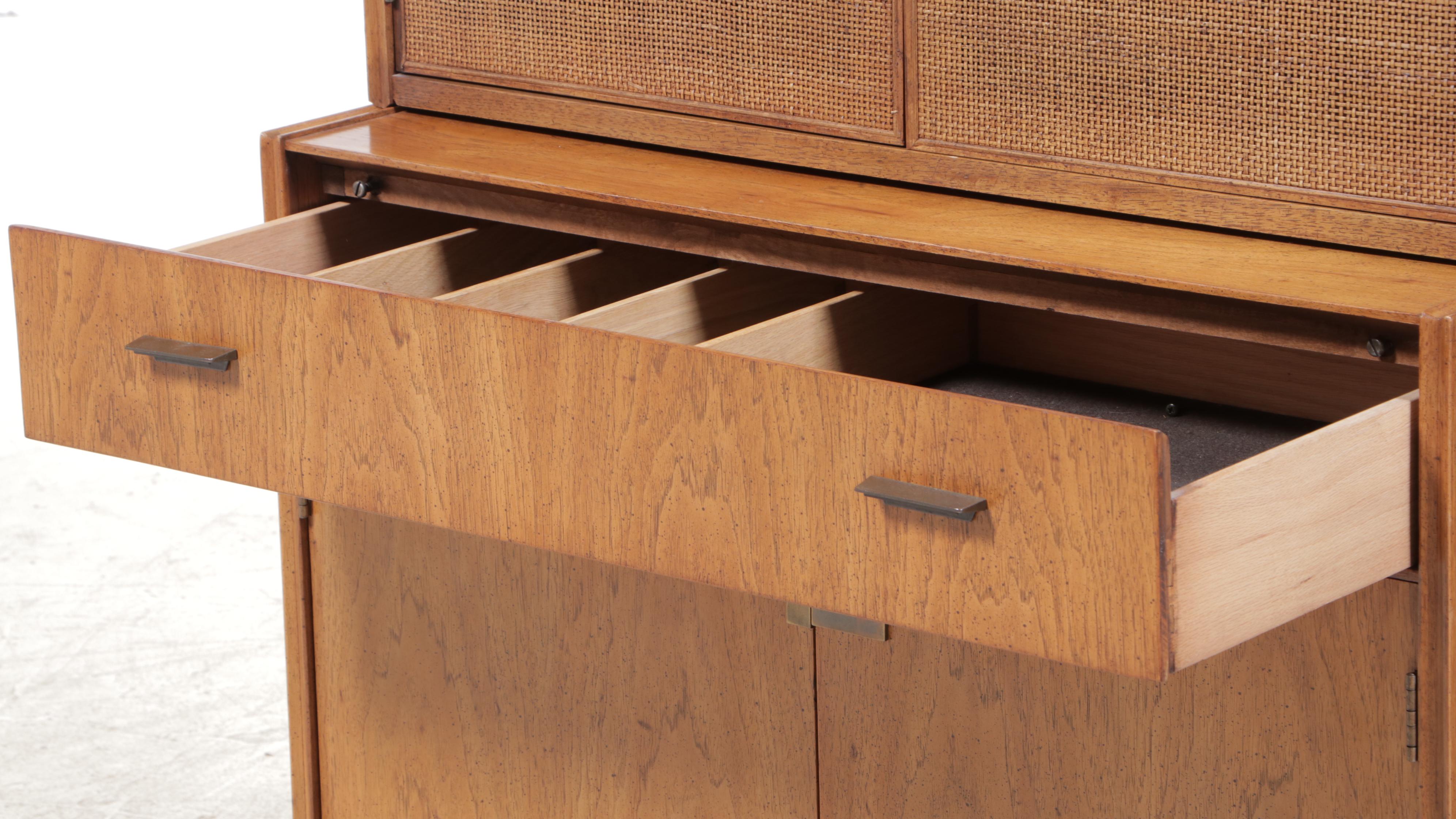 Mid Century Modern Wood Three-Piece Buffet Cabinet, 1960s
