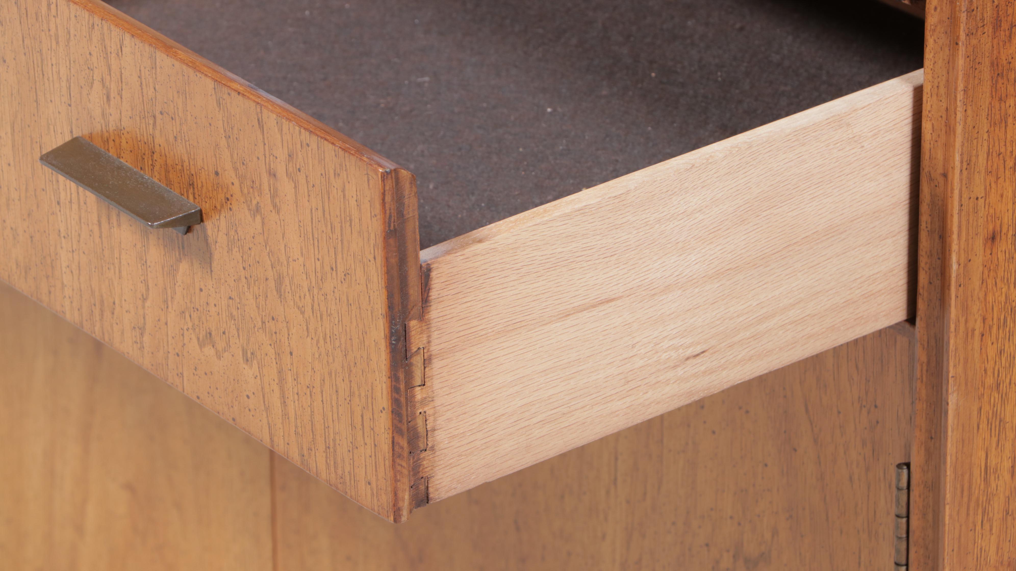 Mid Century Modern Wood Three-Piece Buffet Cabinet, 1960s