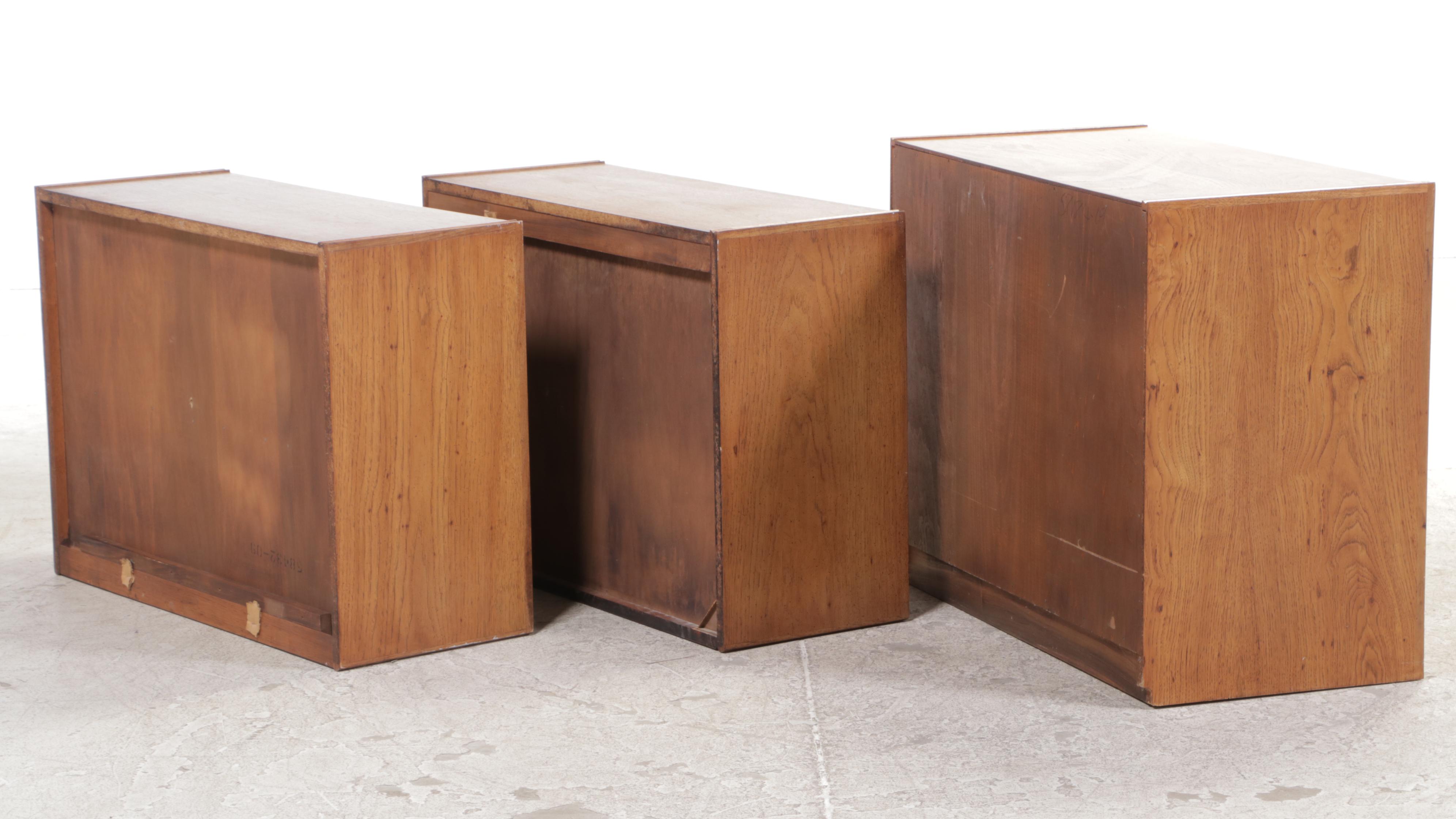 Mid Century Modern Wood Three-Piece Buffet Cabinet, 1960s