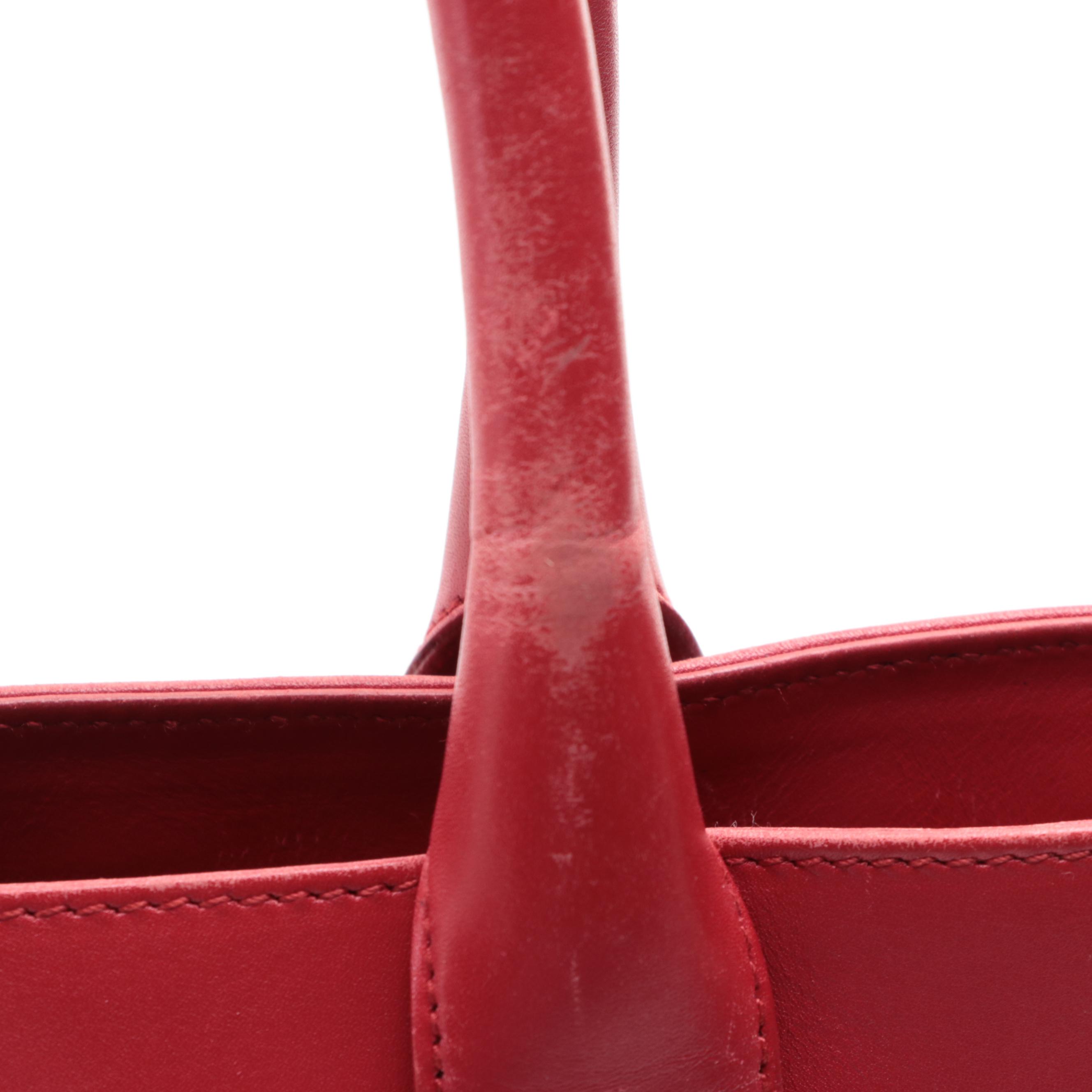 Gucci Slim Zip Tote in GG Canvas and Red Leather