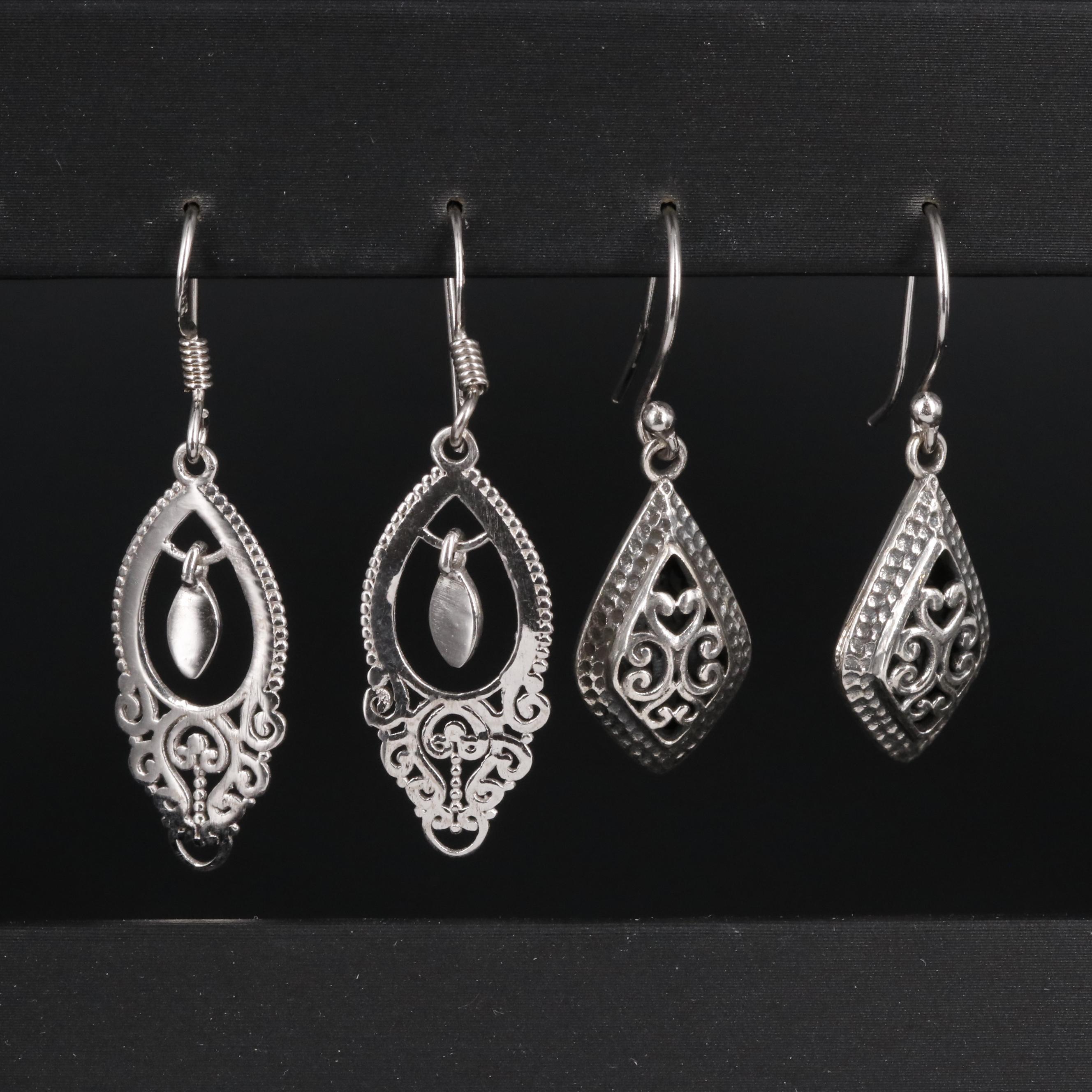 Sterling Drop Earrings
