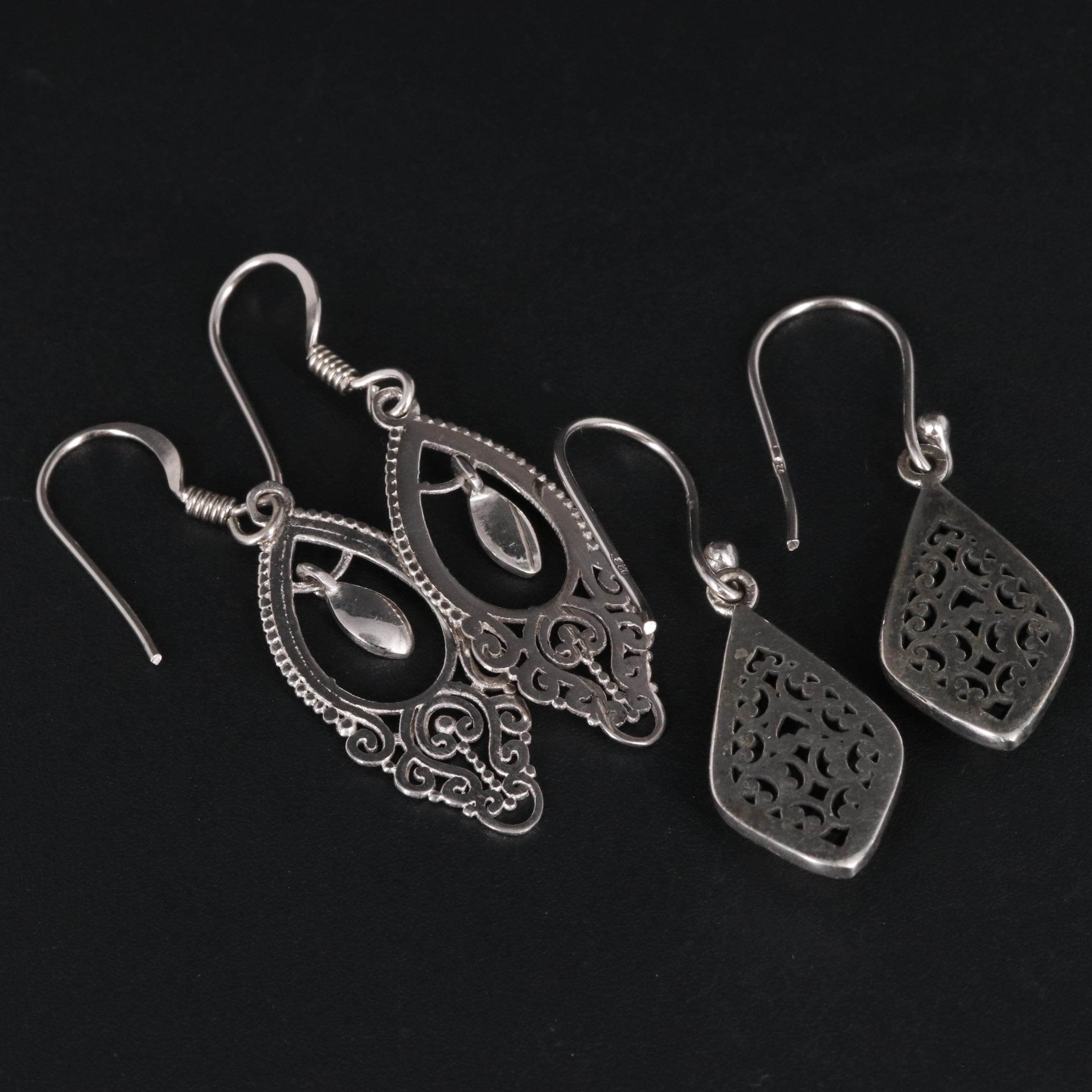 Sterling Drop Earrings