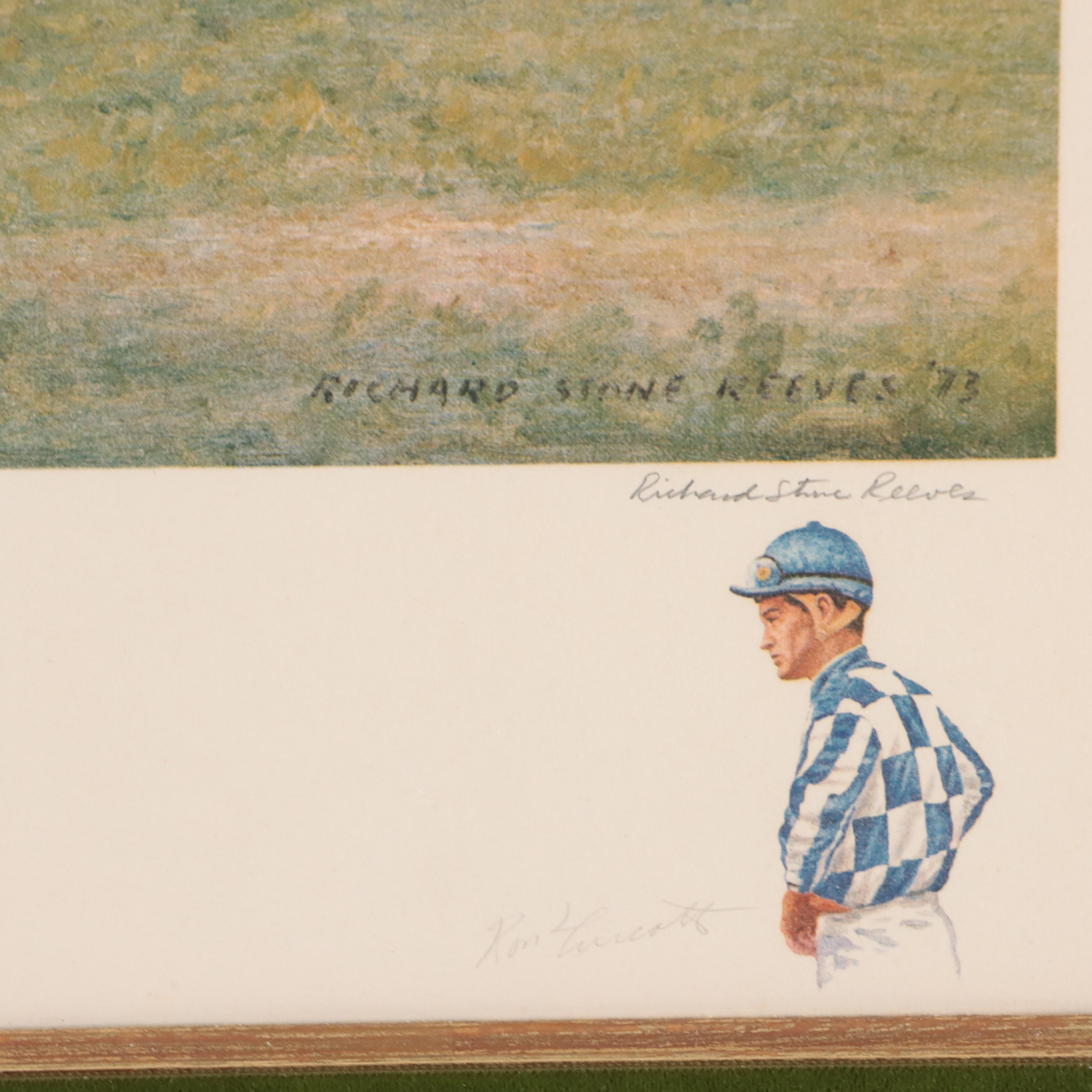 Richard Stone Reeves Offset Lithograph of Secretariat Portrait