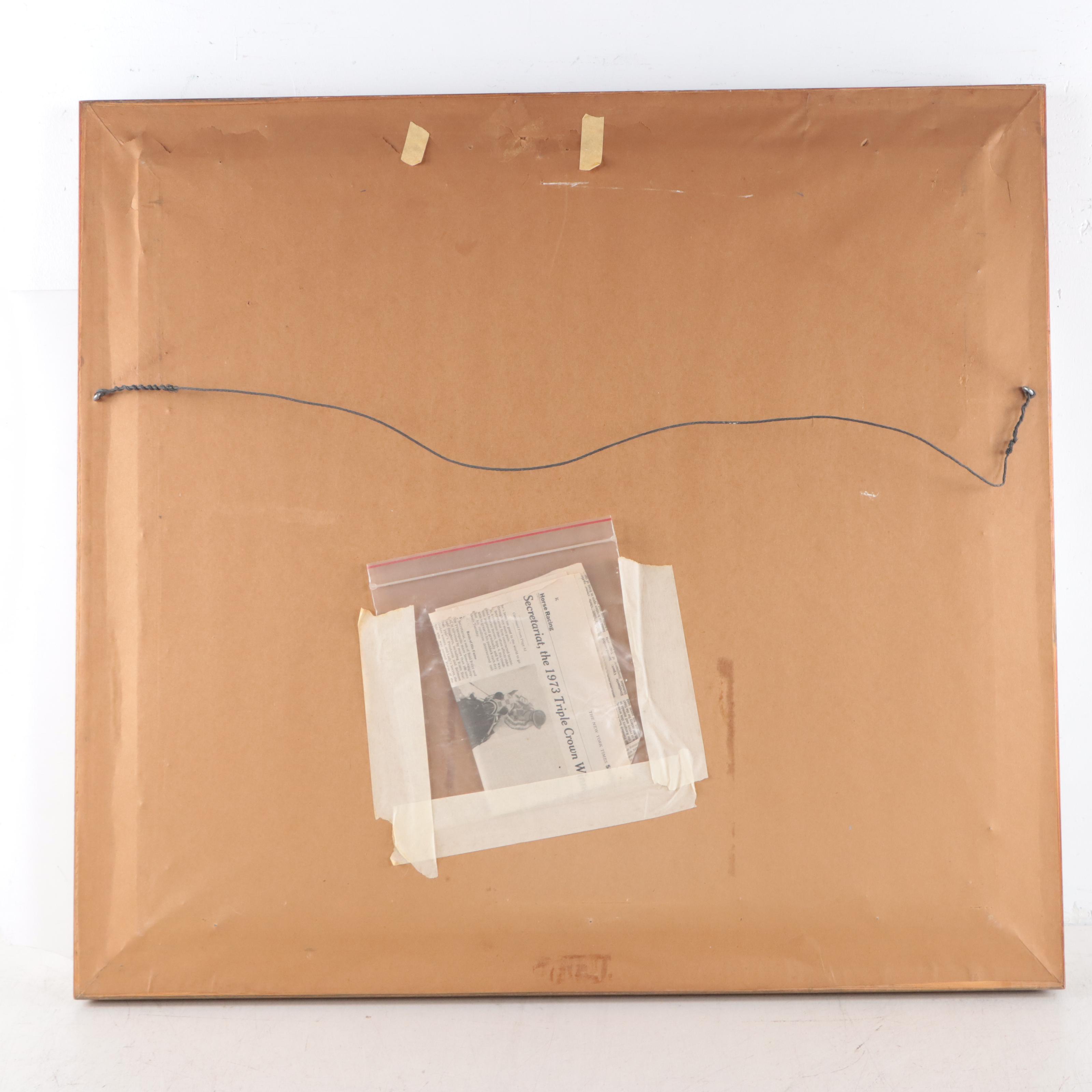 Richard Stone Reeves Offset Lithograph of Secretariat Portrait