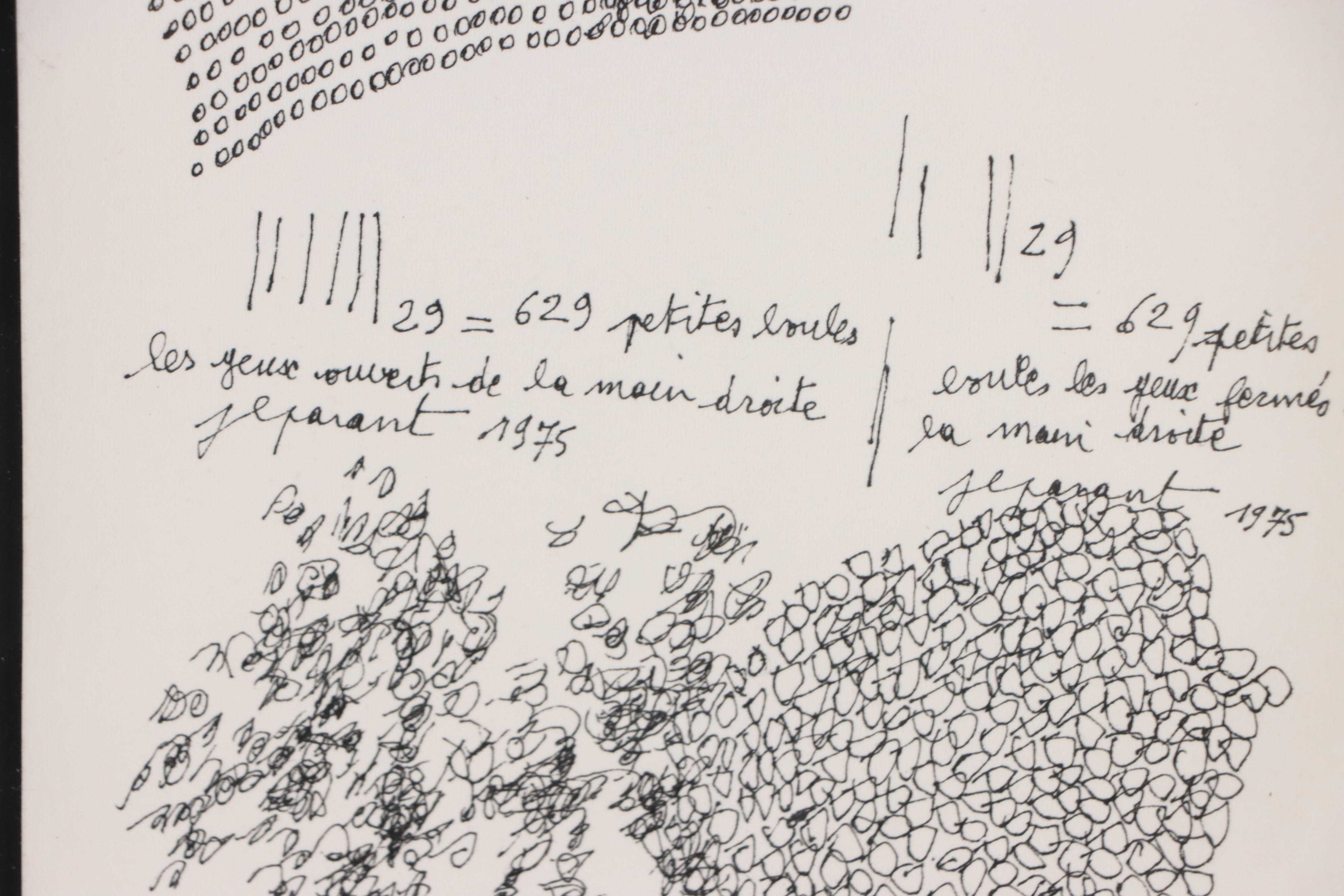 Jean-Luc Parant Ink Drawing, 1975