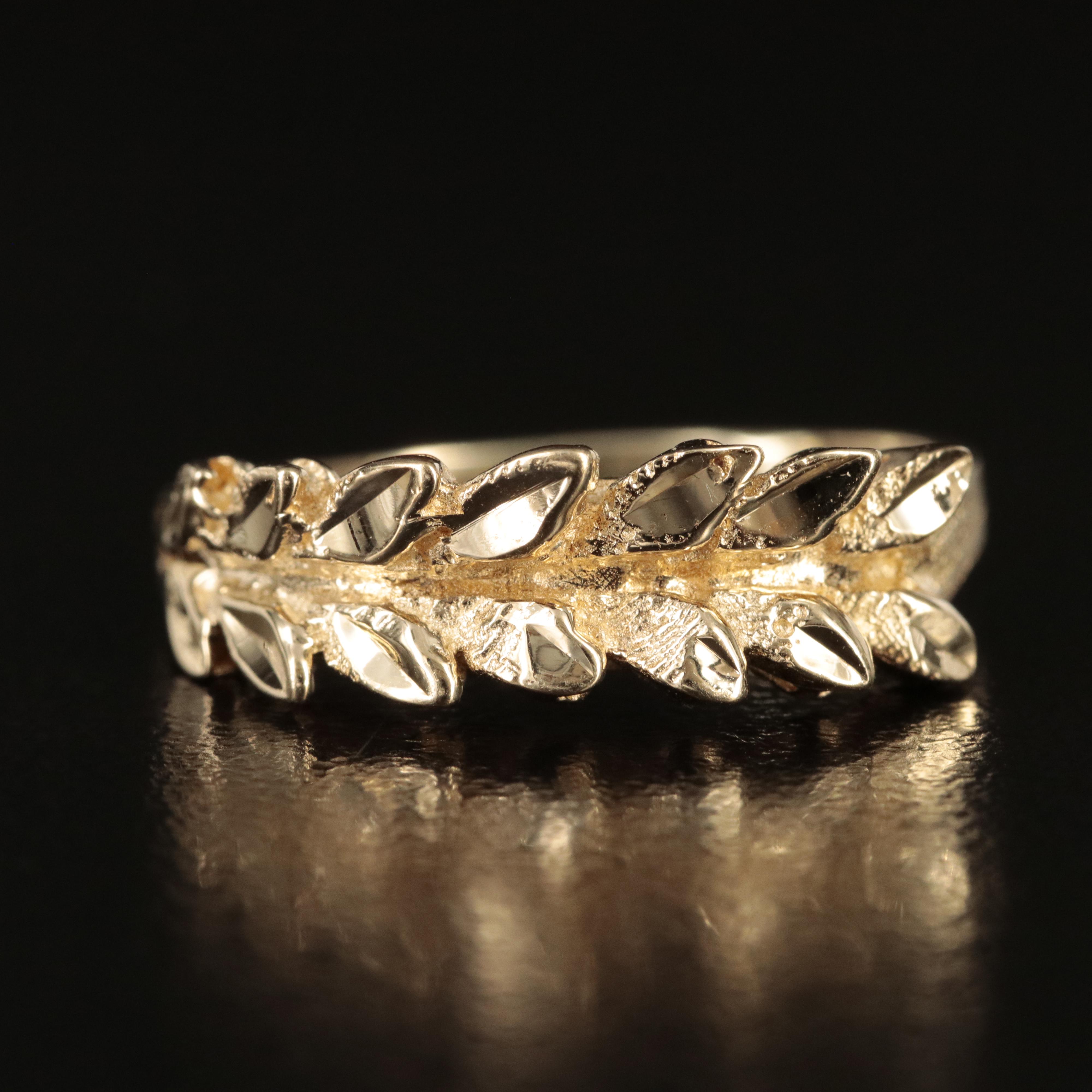 14K Leaf Band