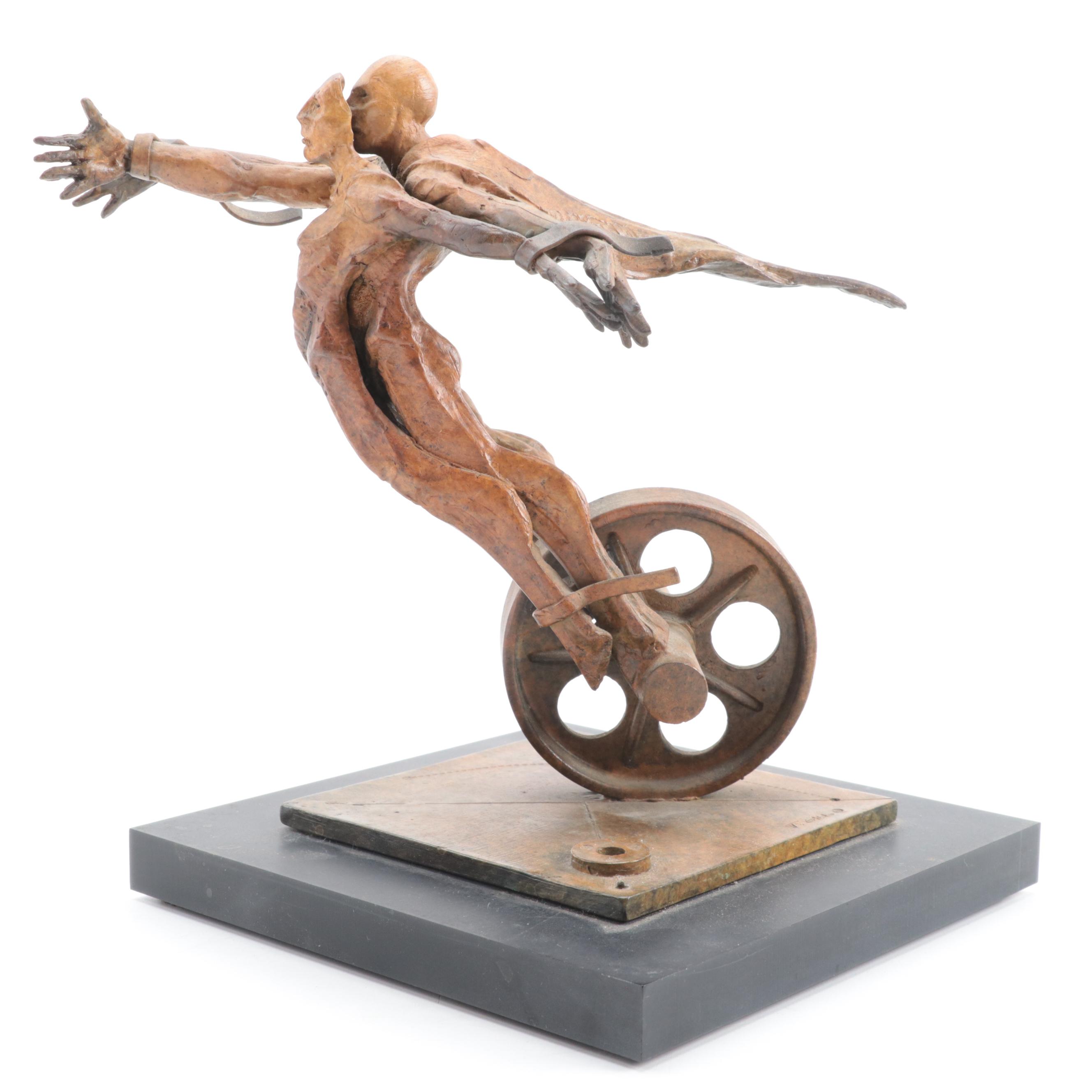 Theodore Gall Bronze Sculpture "Low Ryder" Circa 2000