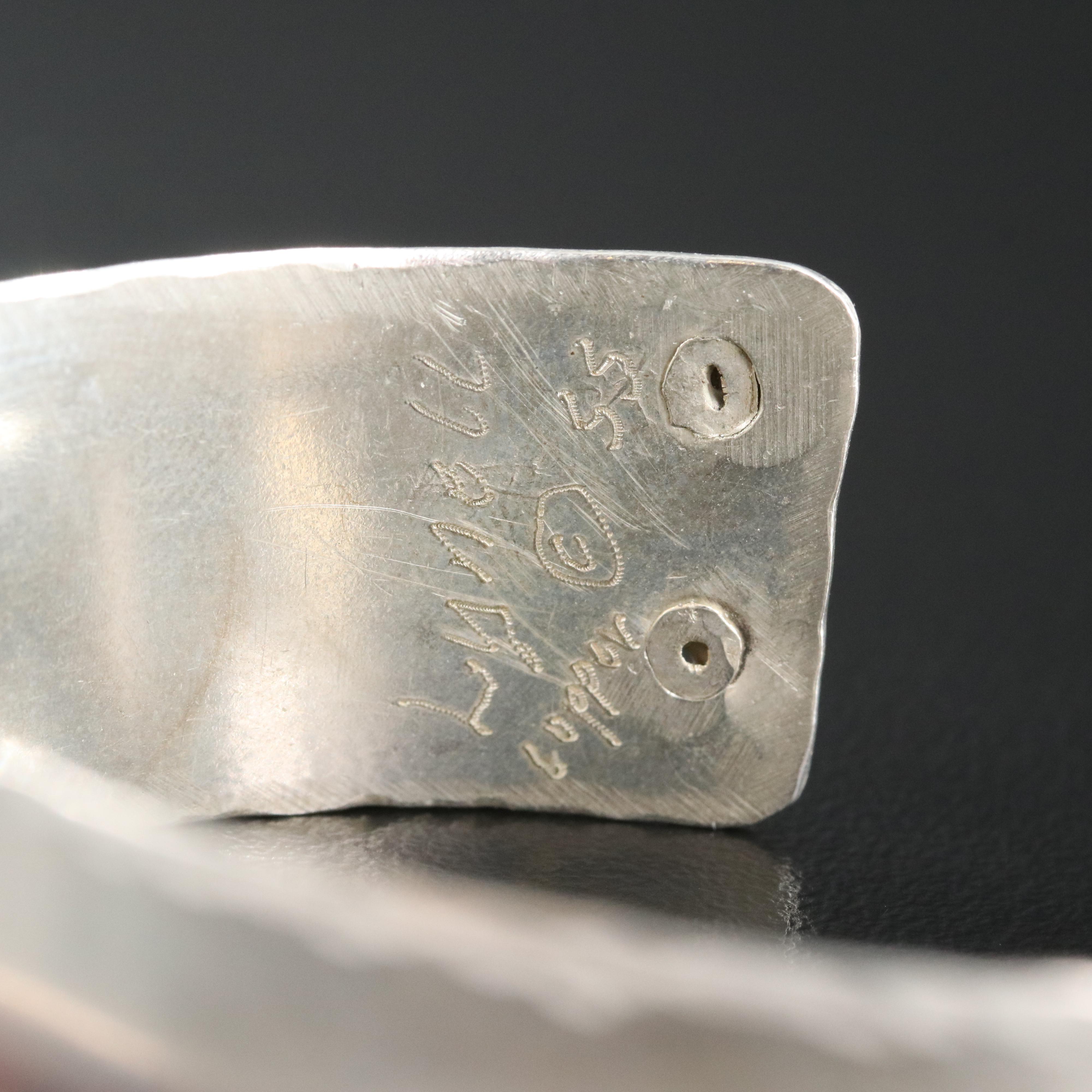 Studio Signed Lynell Sterling Cuff with Copper Accent