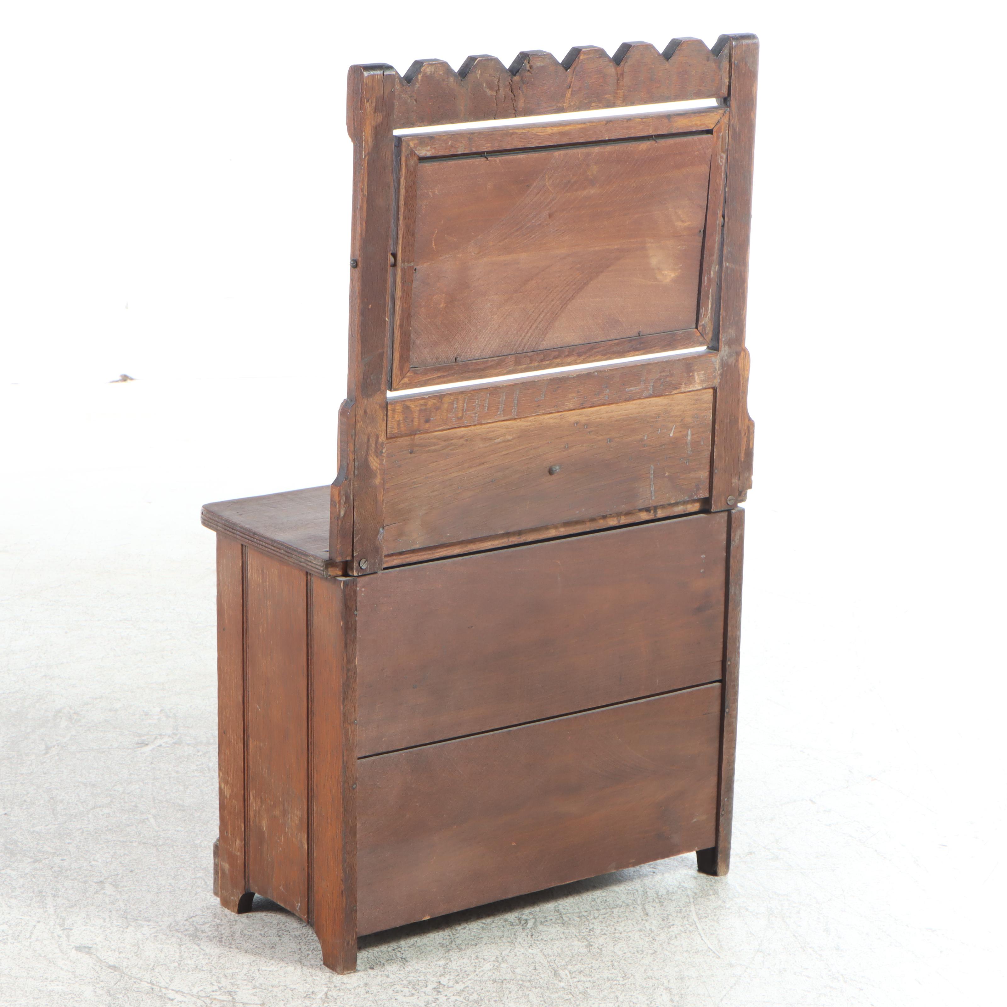 Late Victorian Paint-Decorated Oak Three-Drawer Dresser, circa 1900