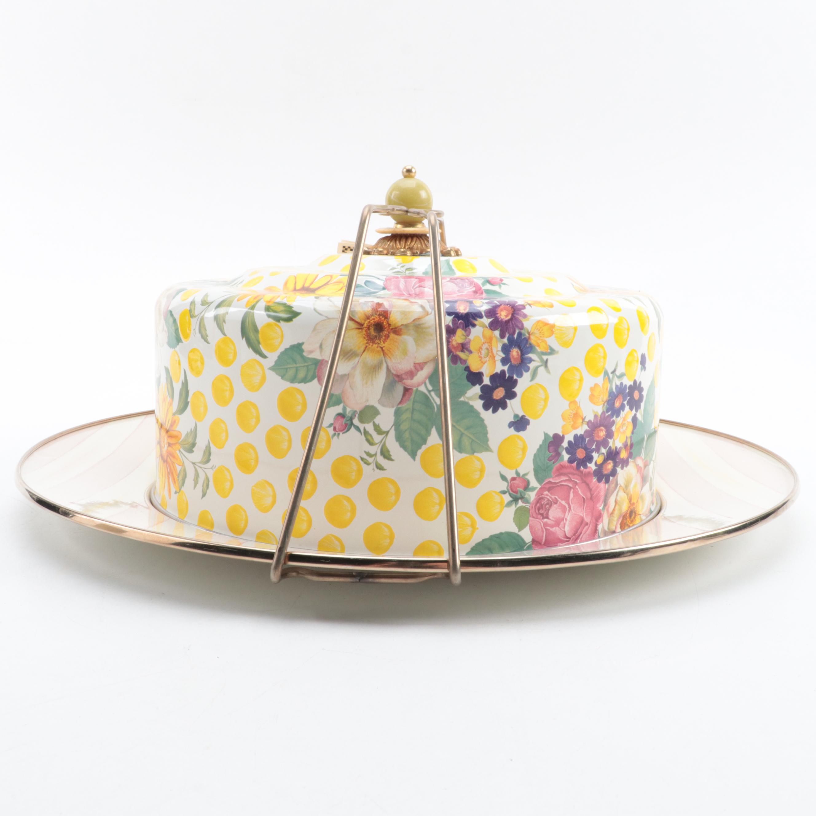 MacKenzie-Childs "Buttercup" Enamel Cake Carrier