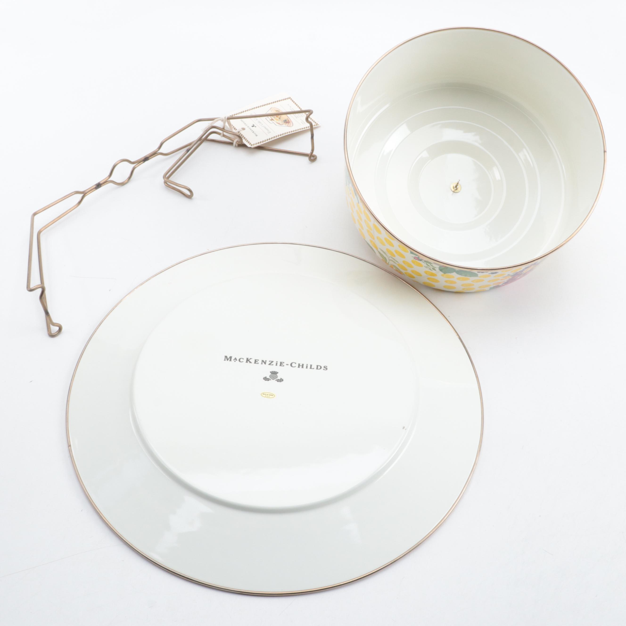 MacKenzie-Childs "Buttercup" Enamel Cake Carrier