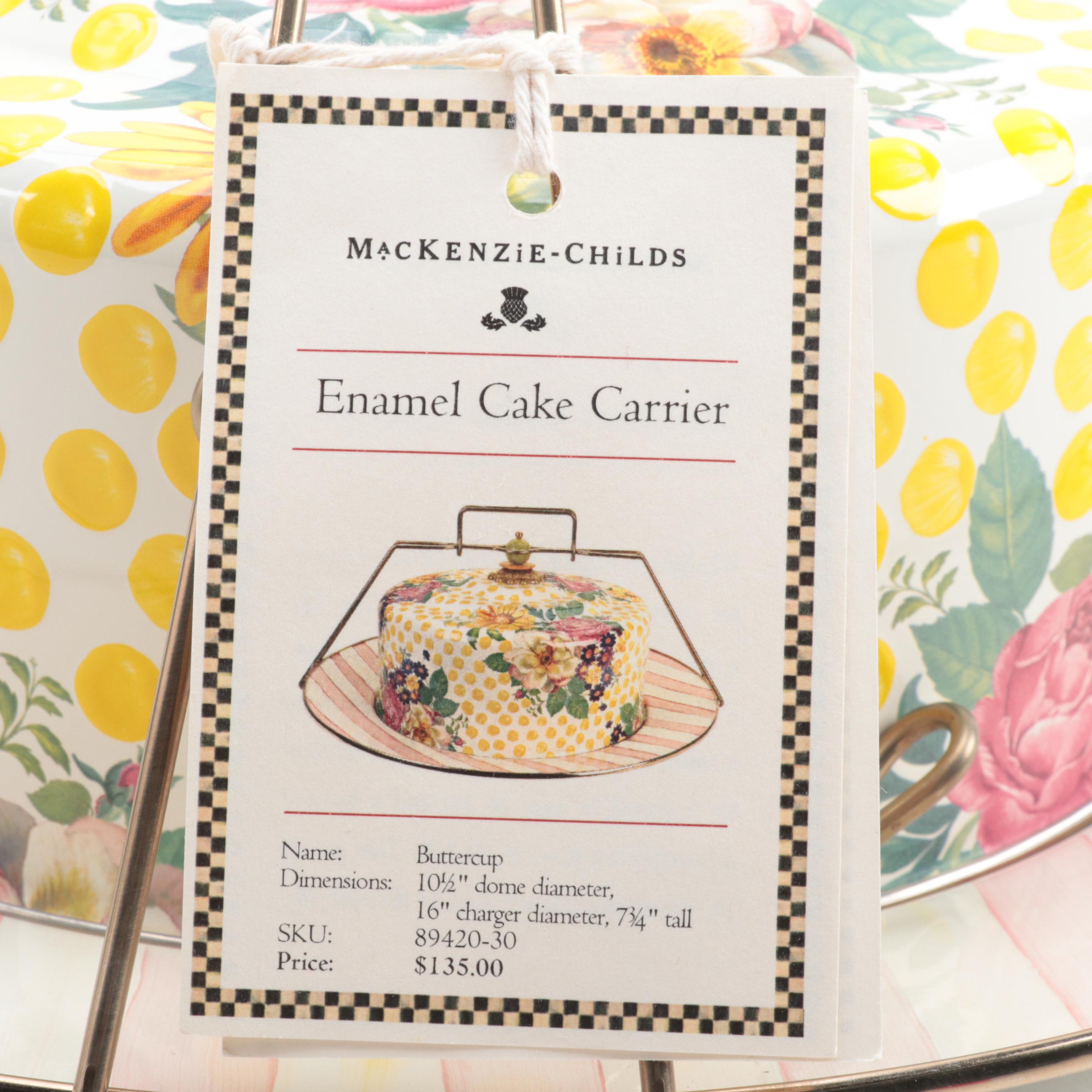 MacKenzie-Childs "Buttercup" Enamel Cake Carrier