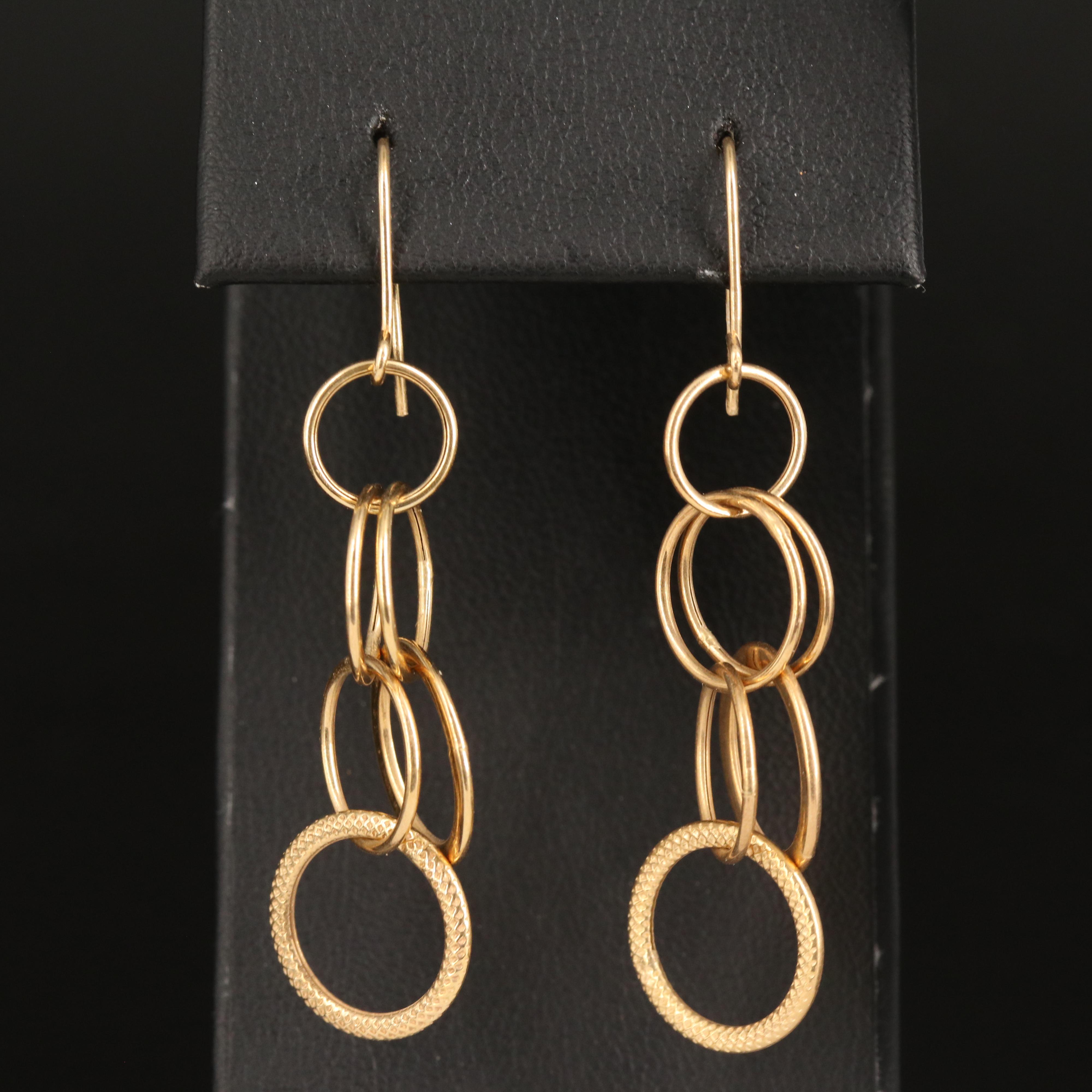 Italian 14K Circle Earrings