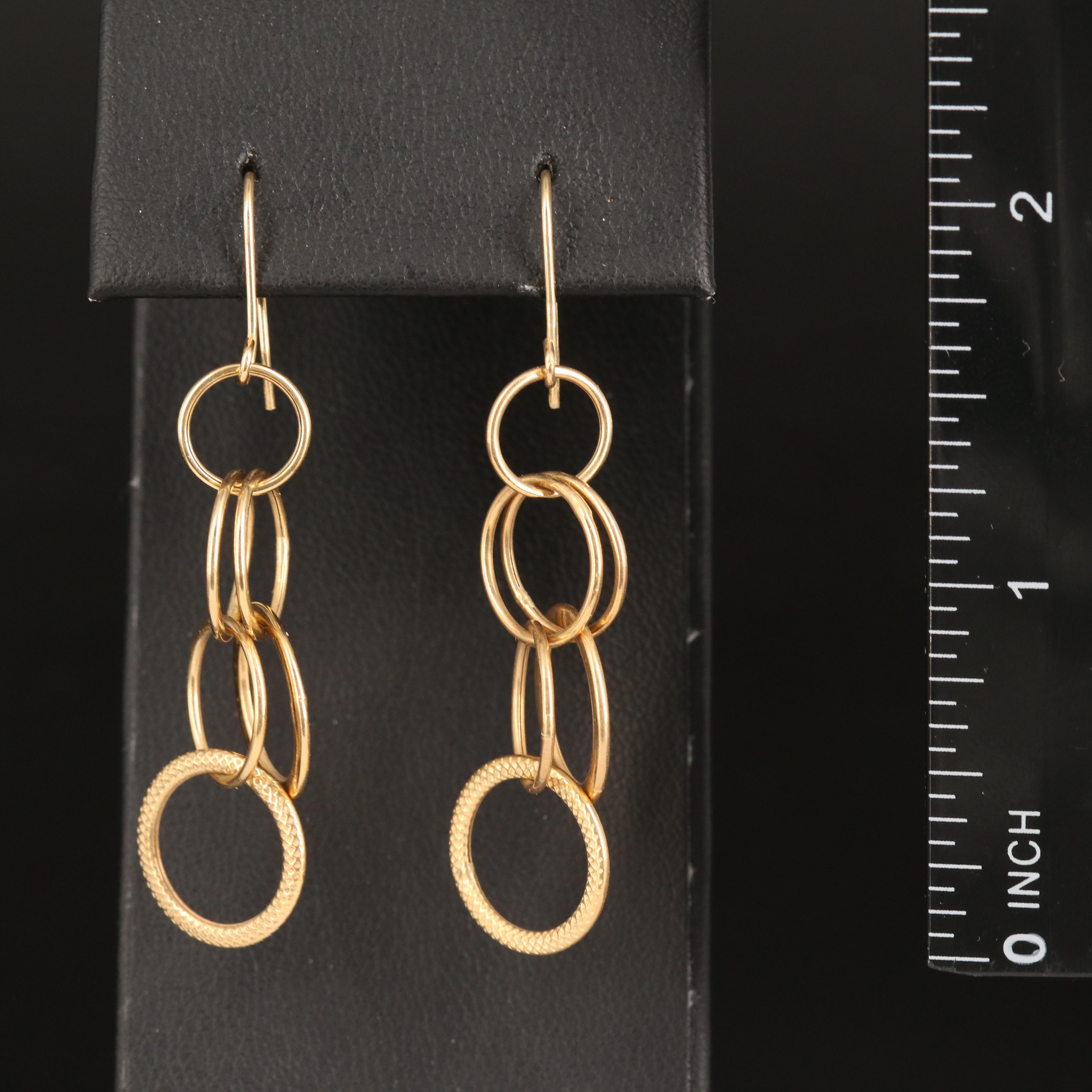 Italian 14K Circle Earrings