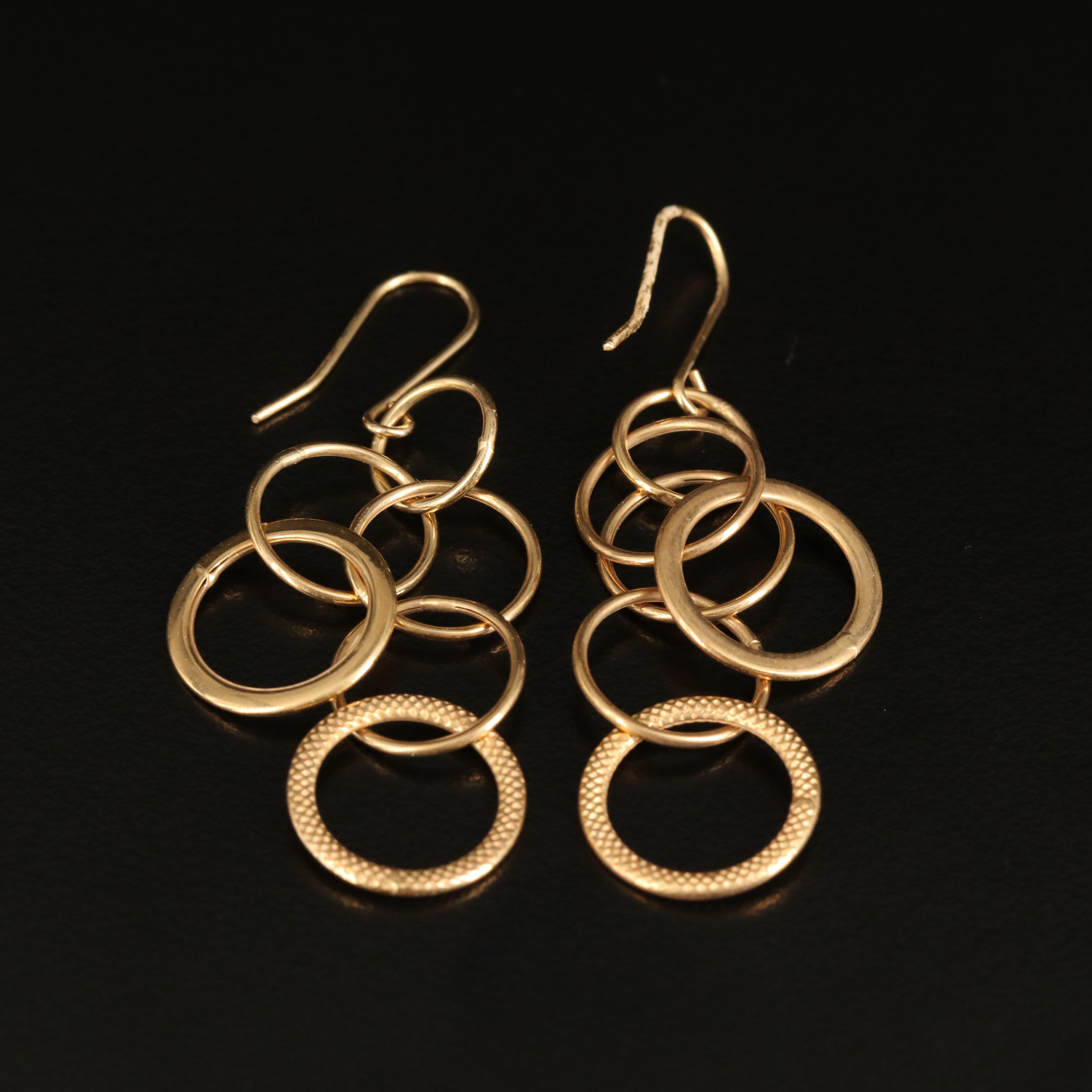 Italian 14K Circle Earrings