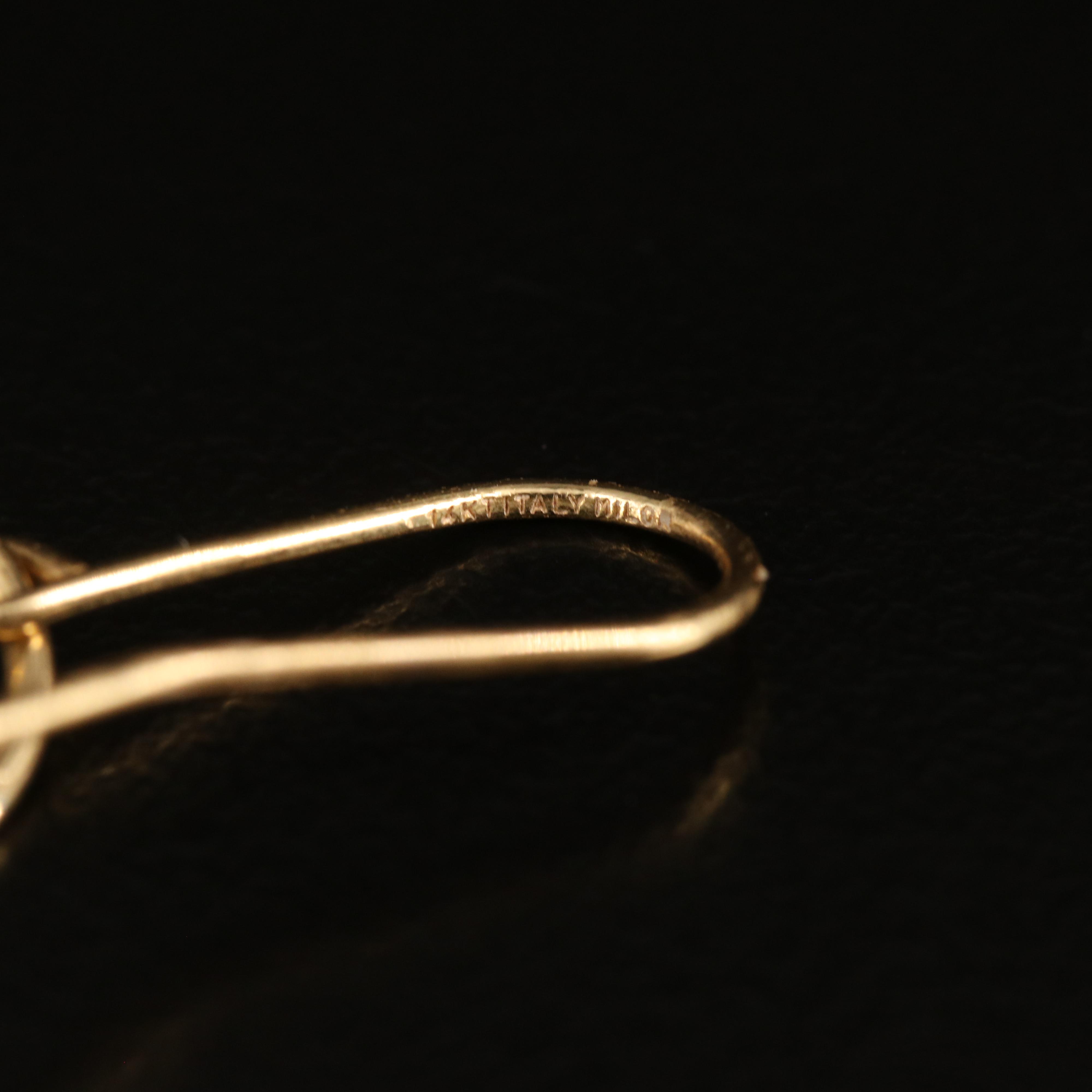 Italian 14K Circle Earrings