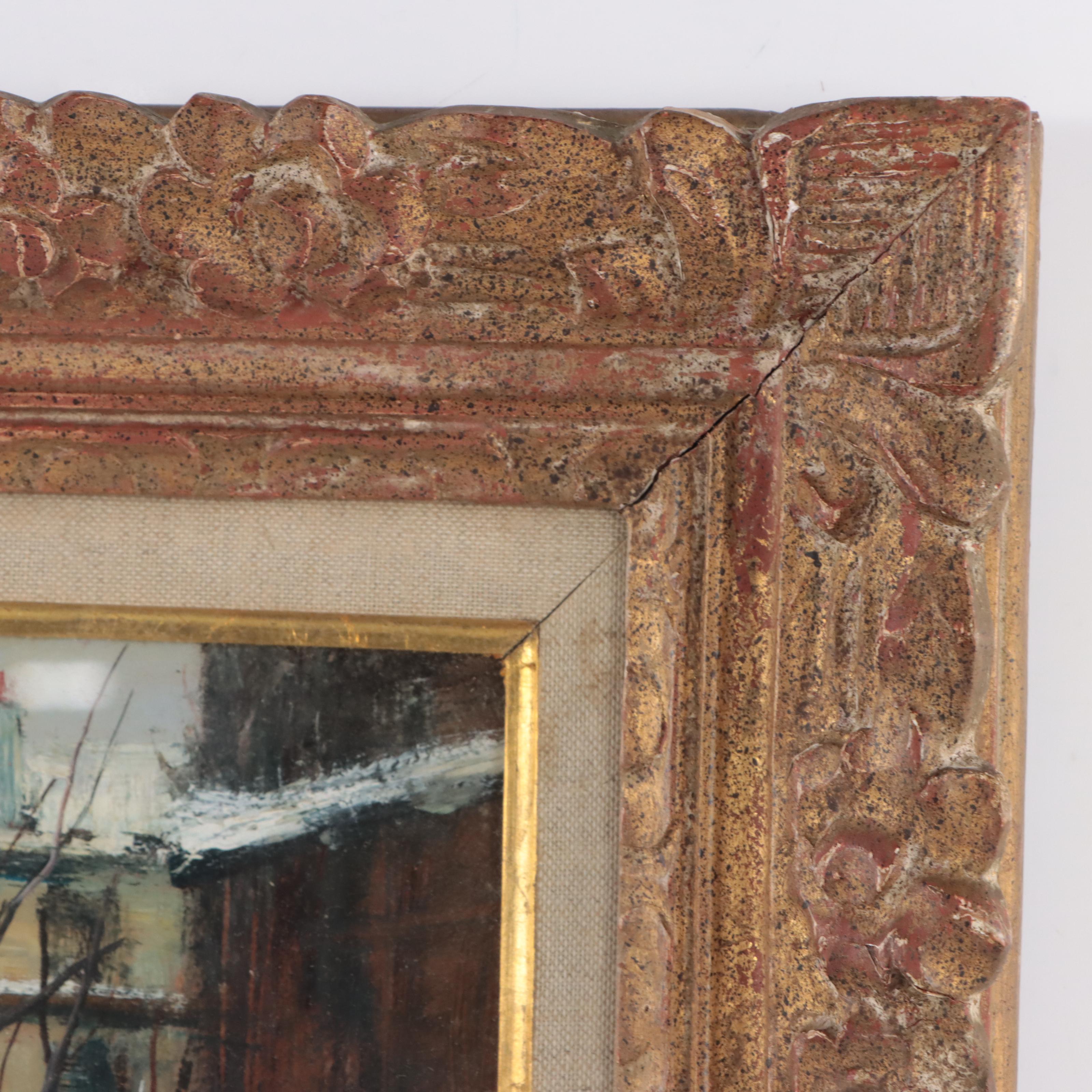 Serge Belloni Oil Painting "Paris, December 1964"