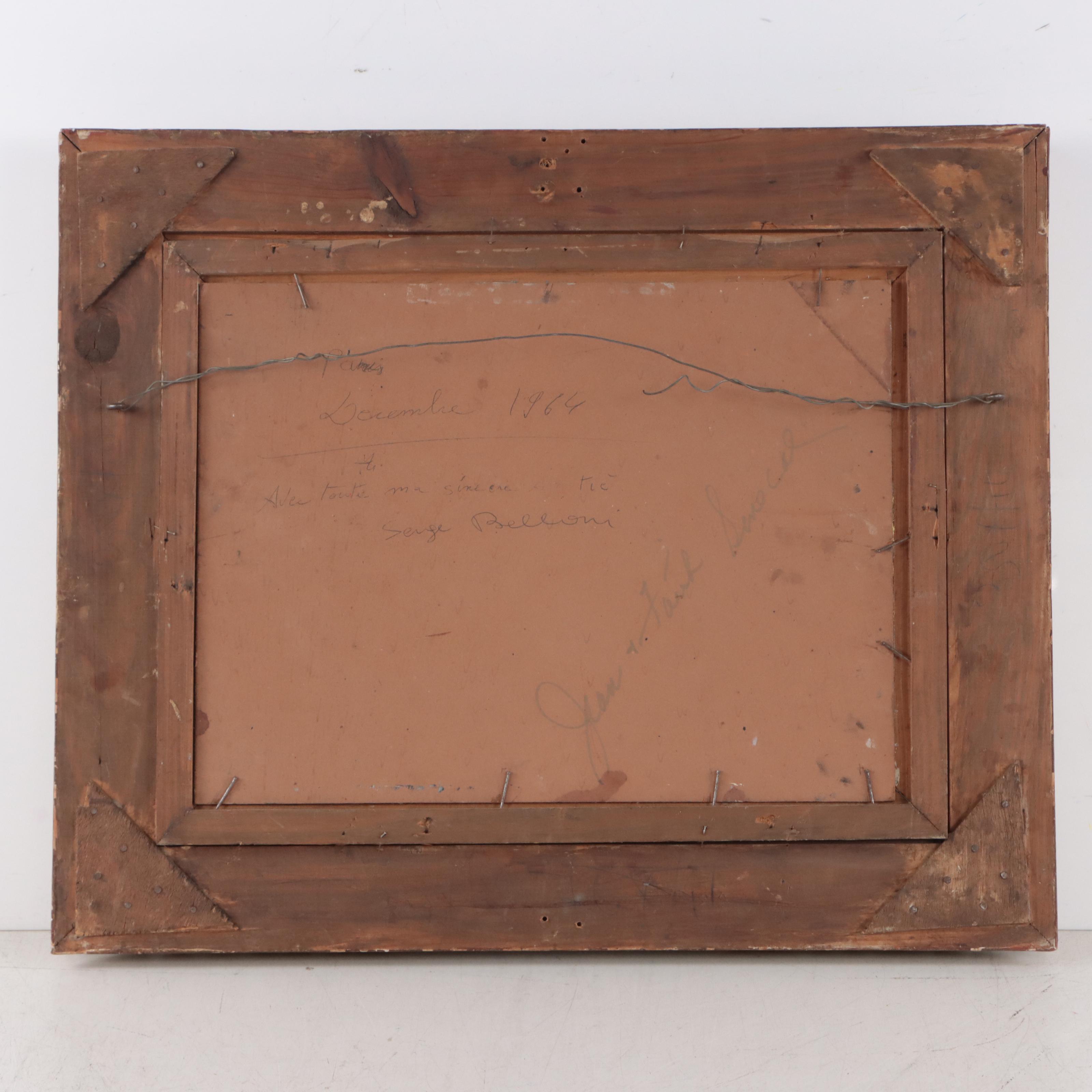 Serge Belloni Oil Painting "Paris, December 1964"