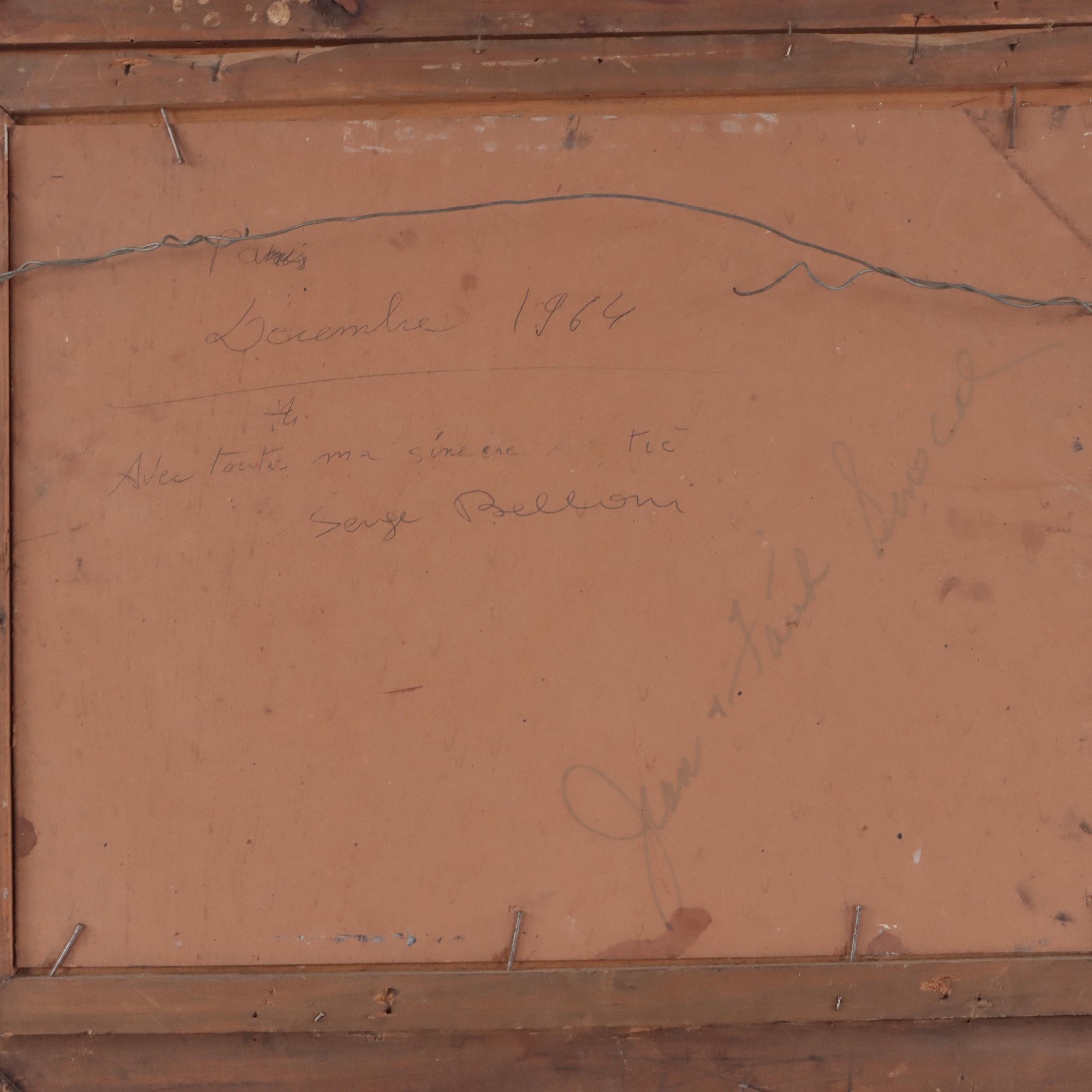 Serge Belloni Oil Painting "Paris, December 1964"