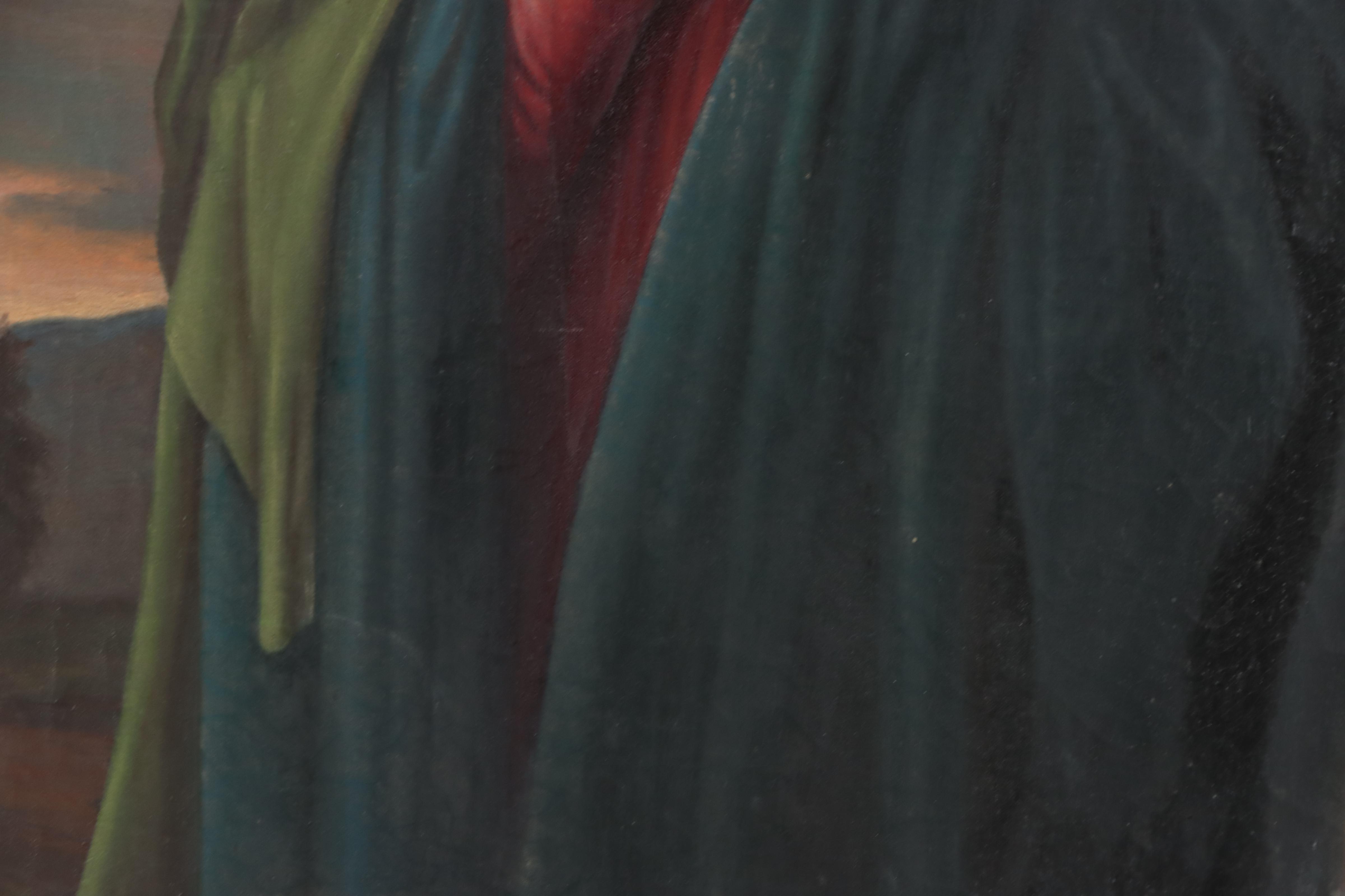 Oil Painting of Mary at the Foot of the Cross, Early 20th Century