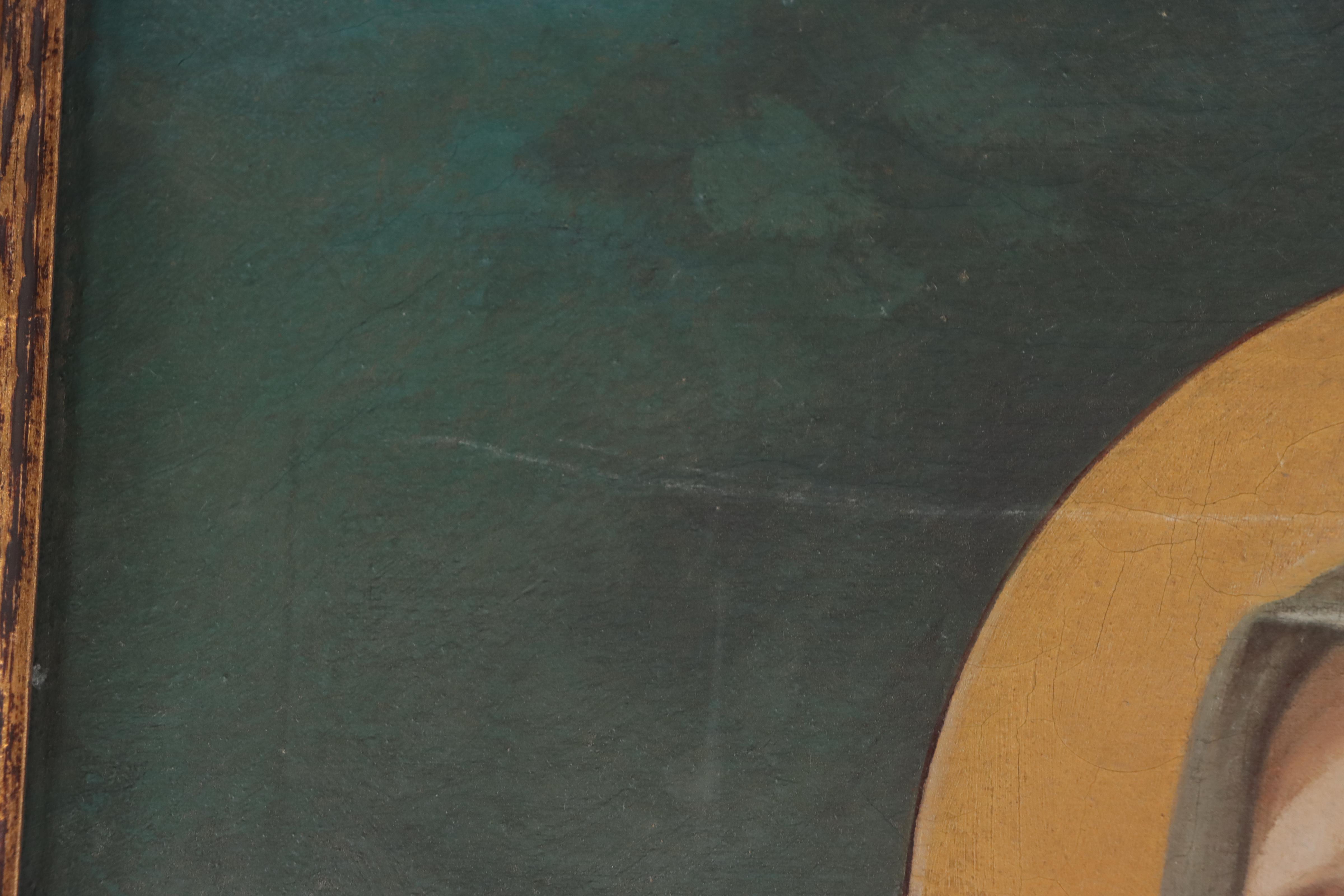 Oil Painting of Mary at the Foot of the Cross, Early 20th Century