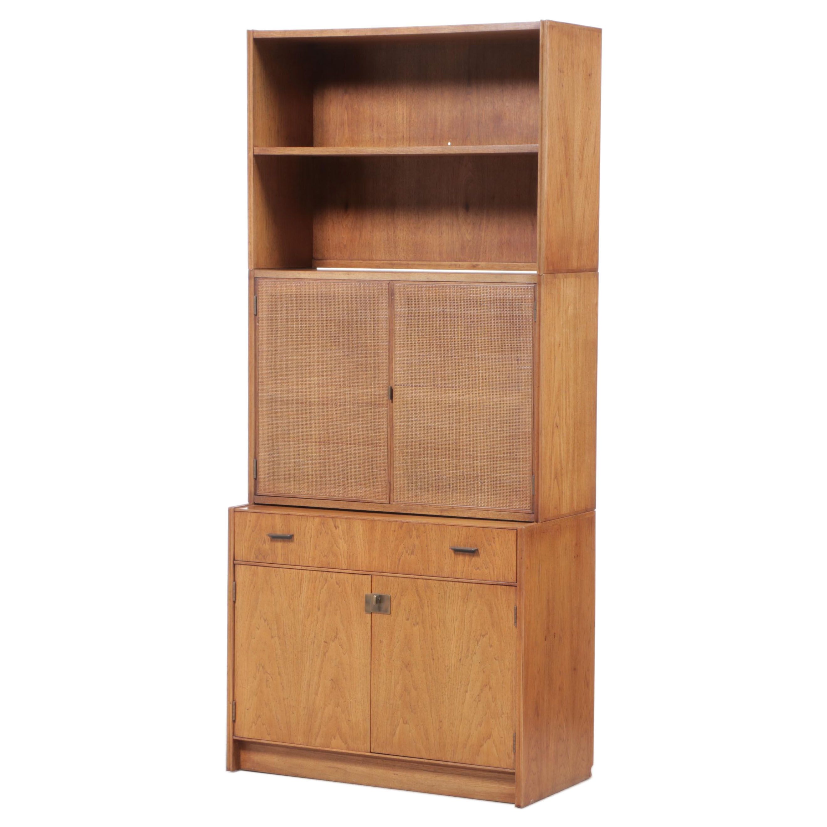 Mid Century Modern Wood Three-Piece Buffet Cabinet, 1960s