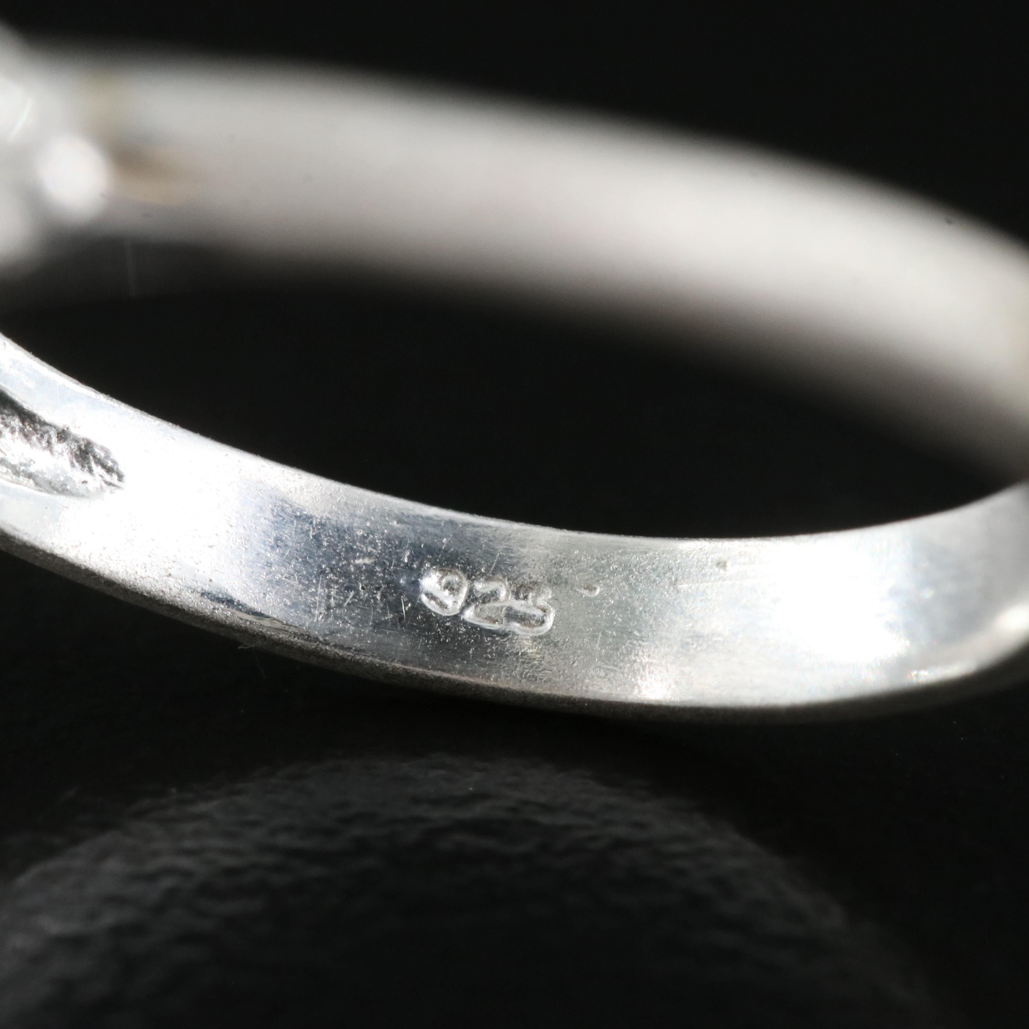 Sterling Jadeite, Tourmaline and Garnet Bypass Ring