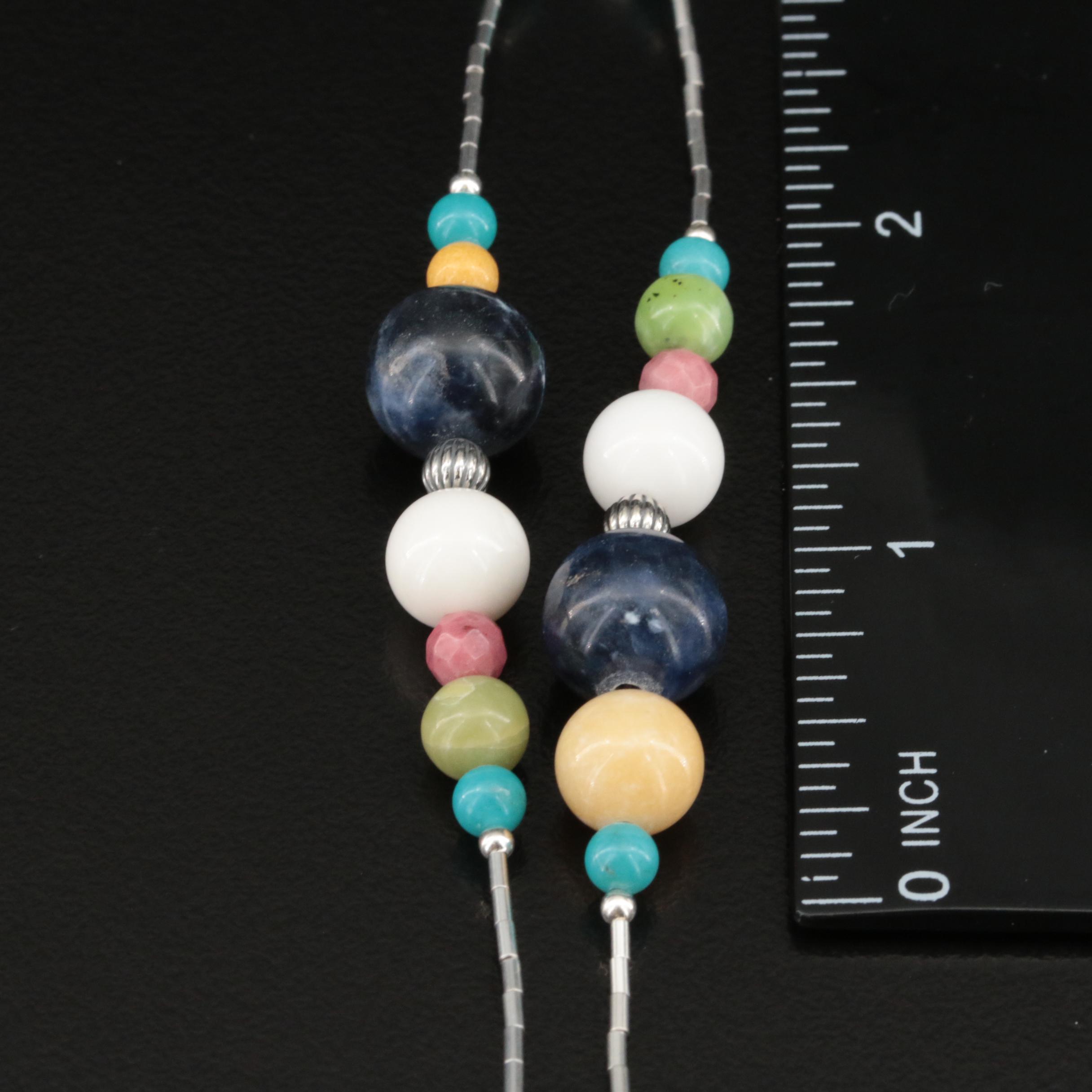 American West by Relios Sterling Sodalite, Rhodonite and Gemstone Necklace